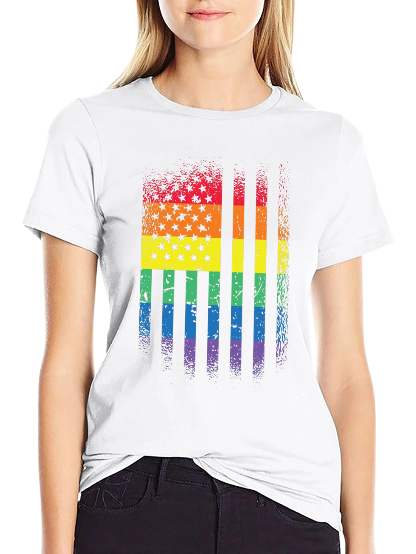 LGBT Pride Flag Stars & Stripes T-Shirt