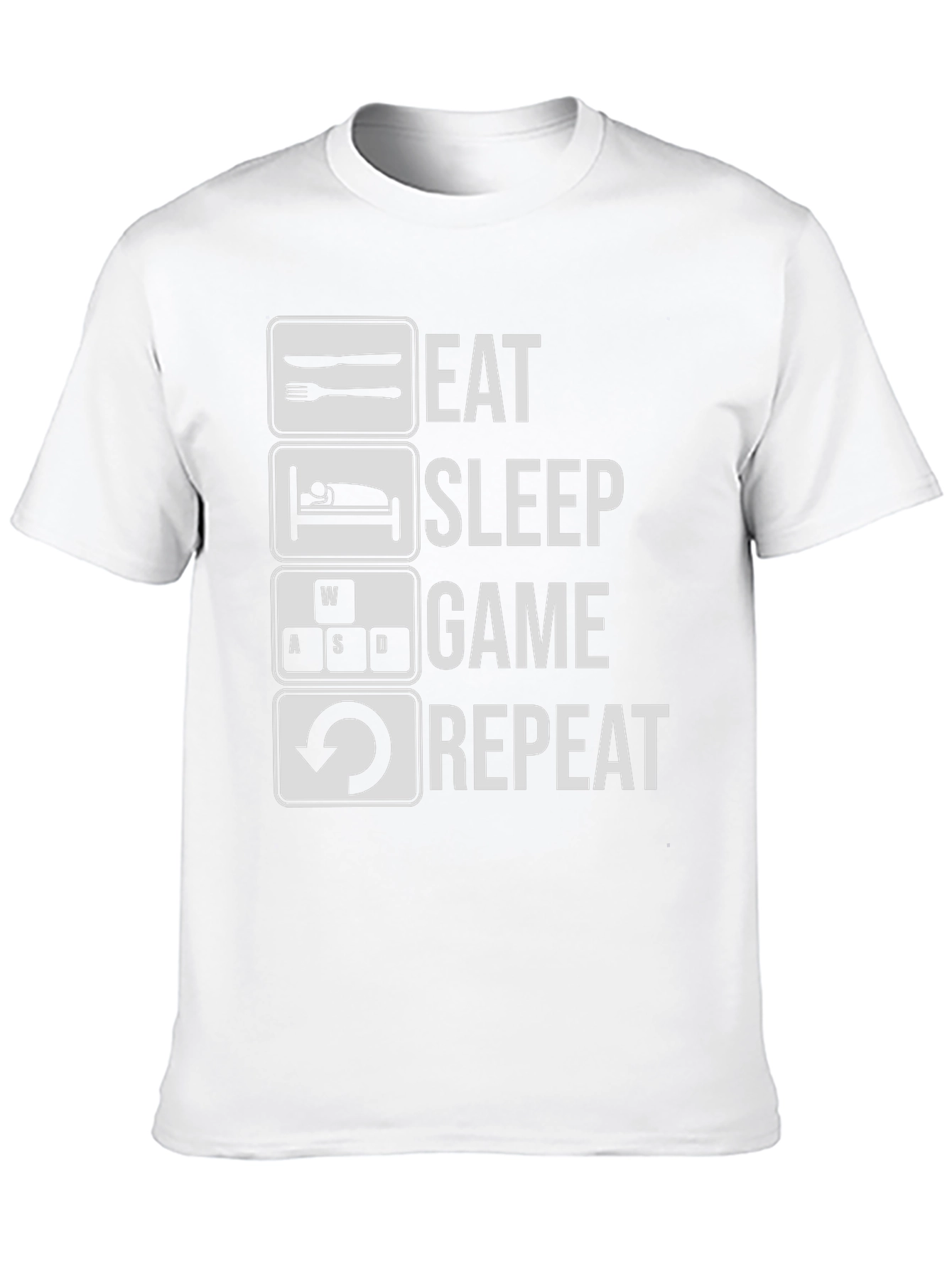Eat Sleep Game Repeat T-Shirt - Gamer Tee