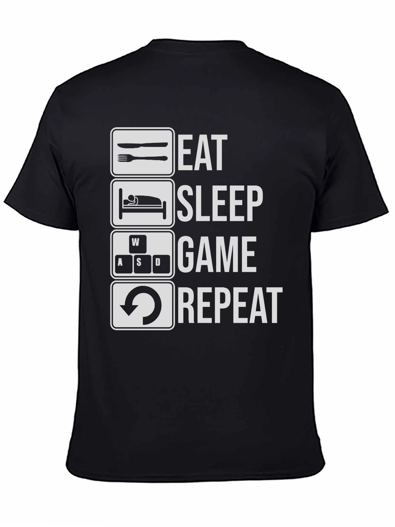 Eat Sleep Game Repeat T-Shirt - Gamer Tee