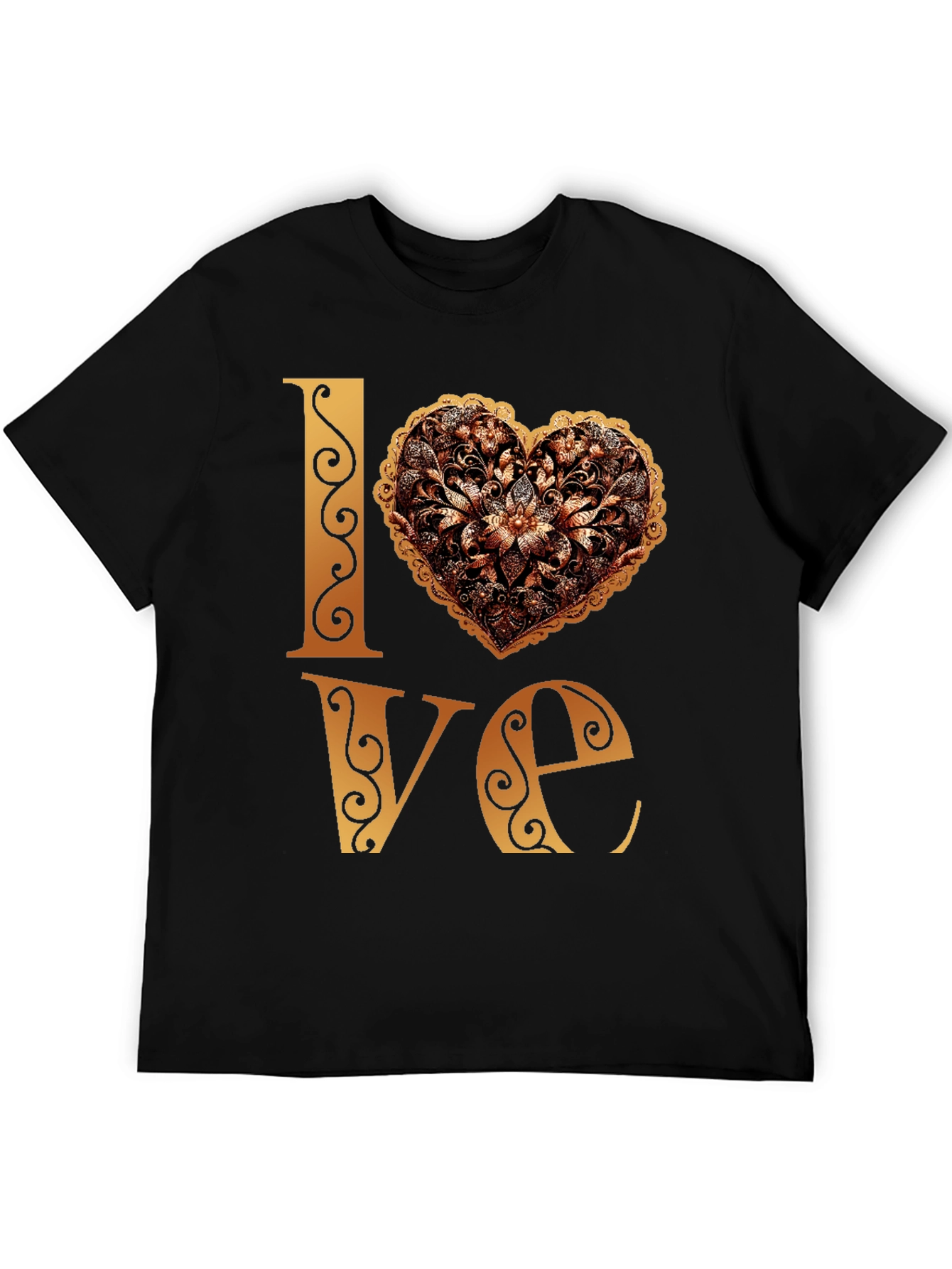 Love Heart T-Shirt - Floral Design