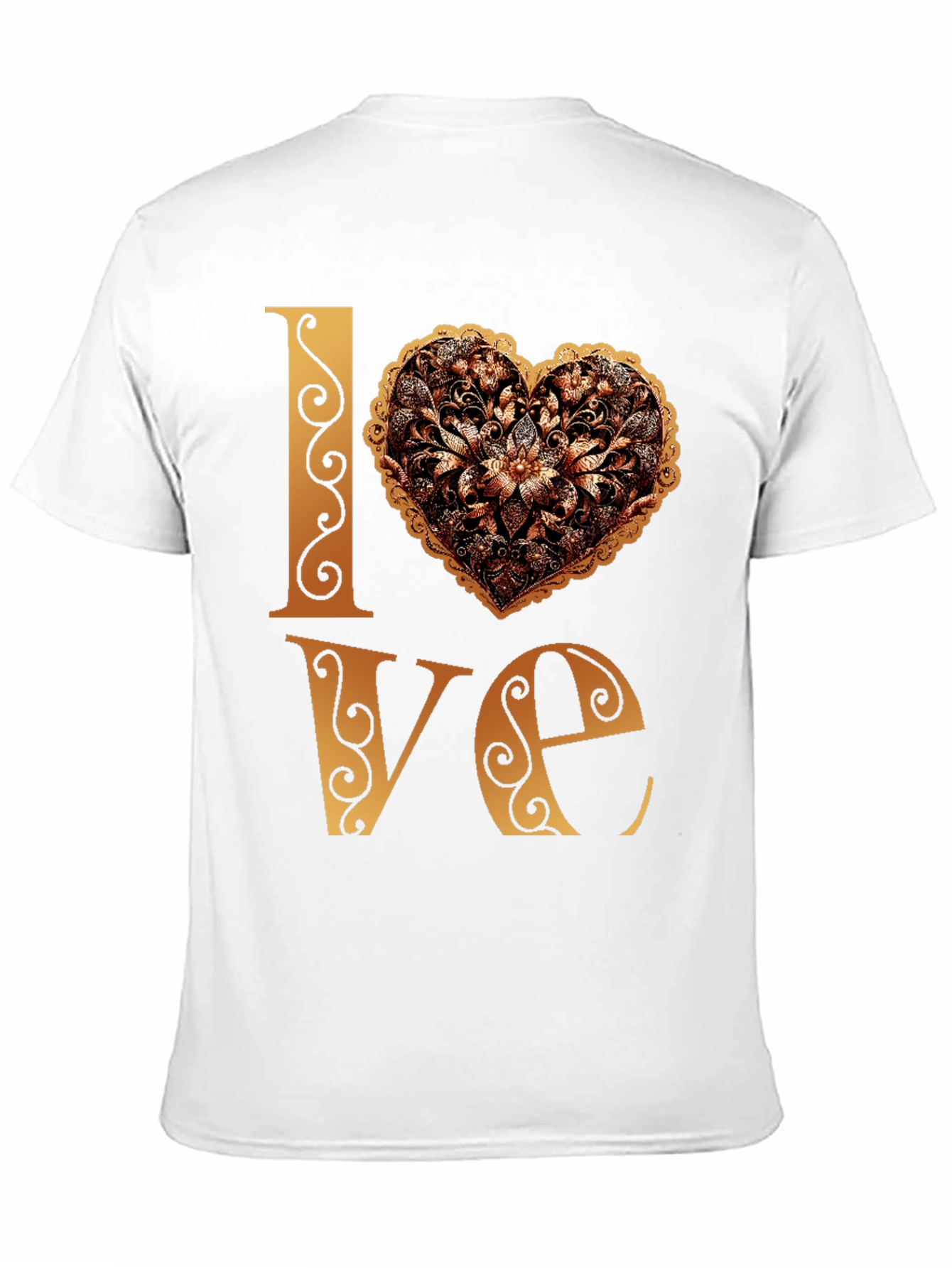Love Heart T-Shirt - Floral Design