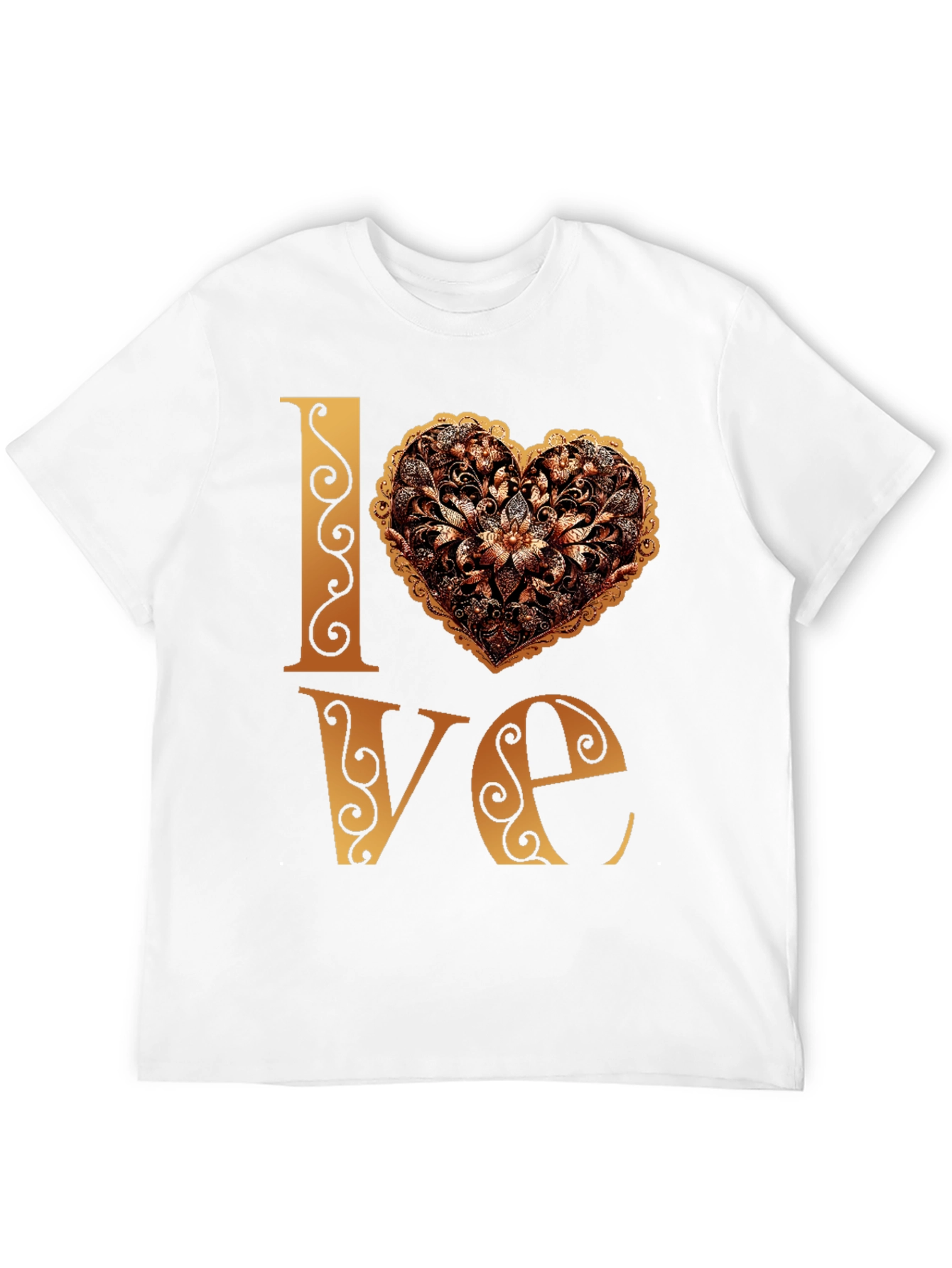 Love Heart T-Shirt - Floral Design