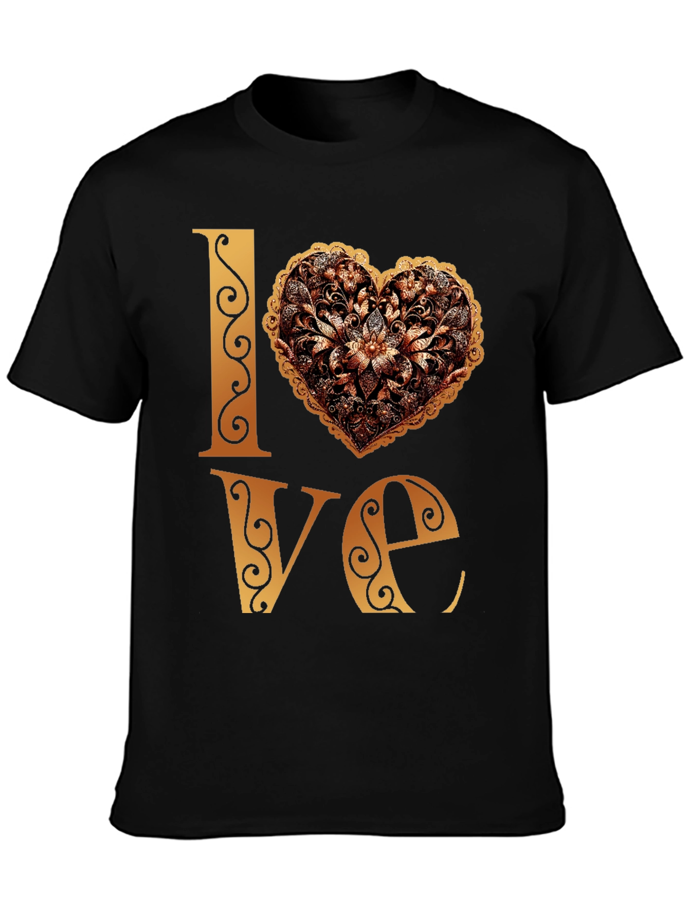 Love Heart T-Shirt - Floral Design