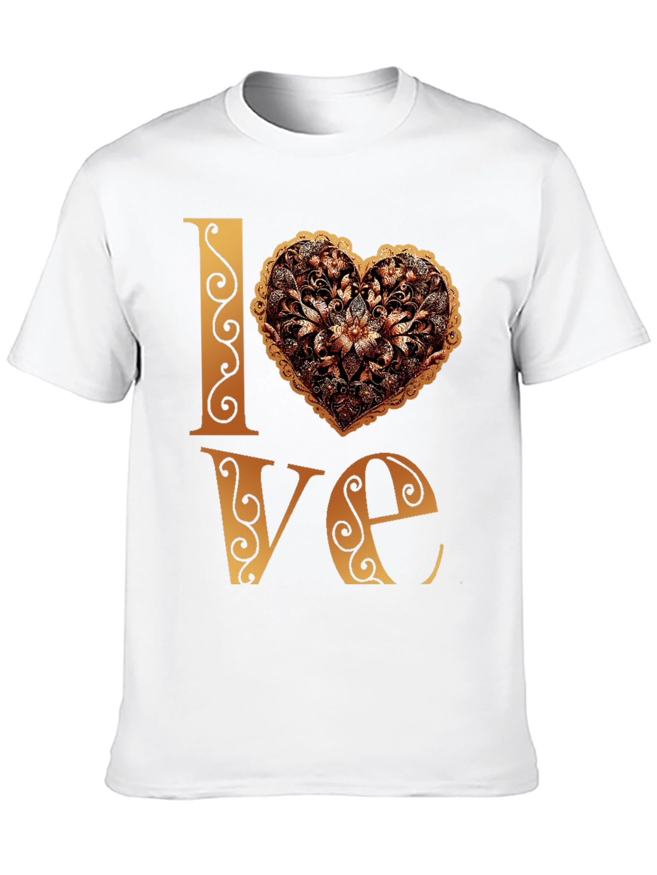 Love Heart T-Shirt - Floral Design