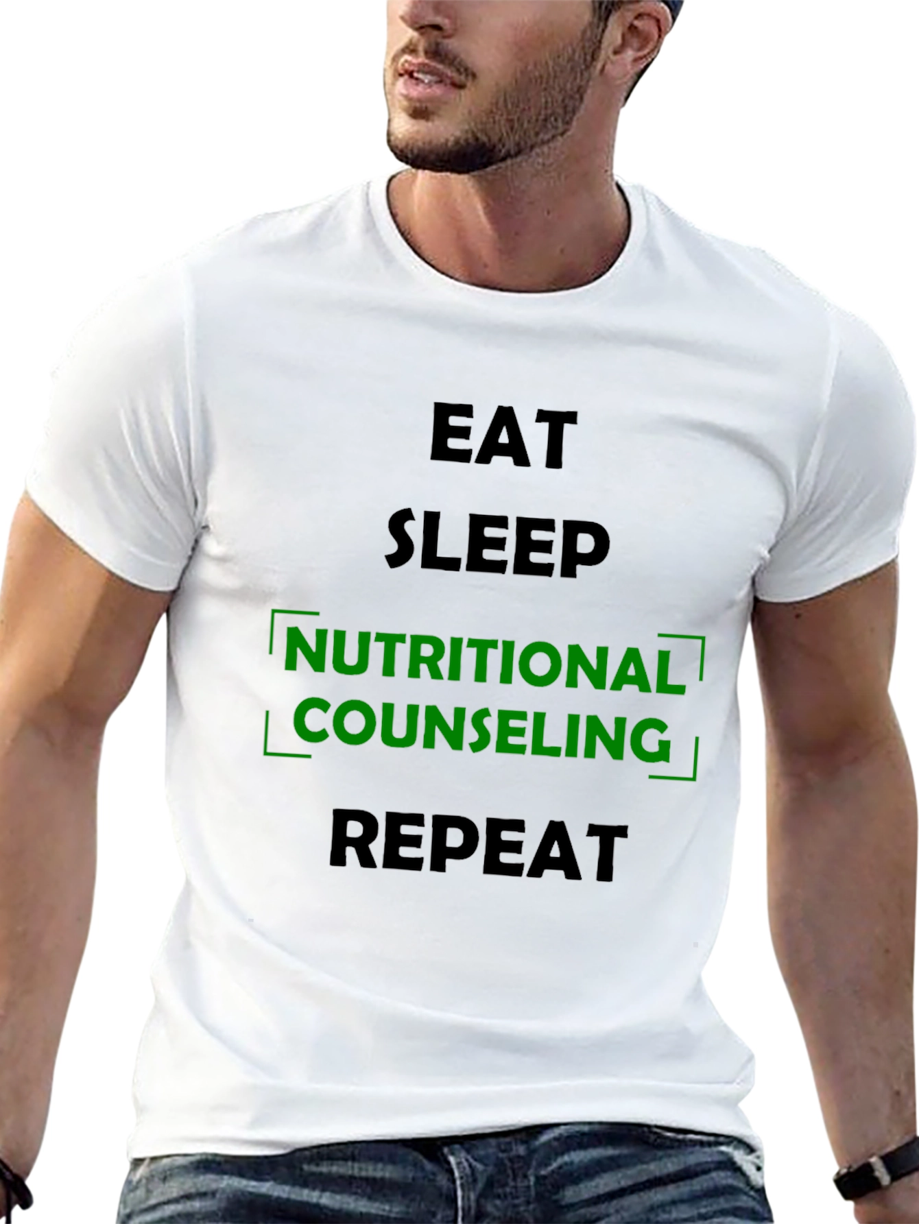 Nutritional Counseling T-Shirt - Eat Sleep Repeat