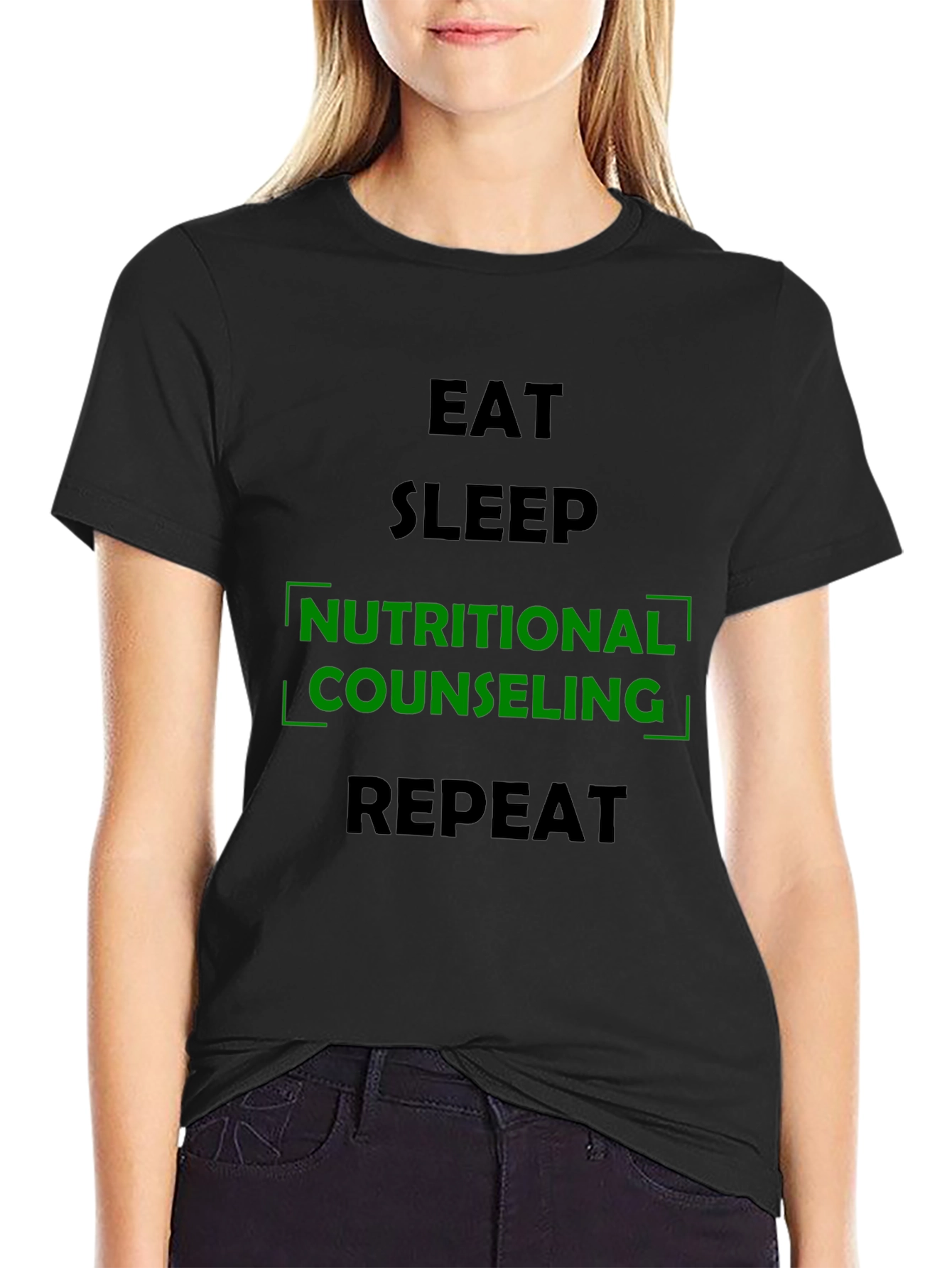 Nutritional Counseling T-Shirt - Eat Sleep Repeat