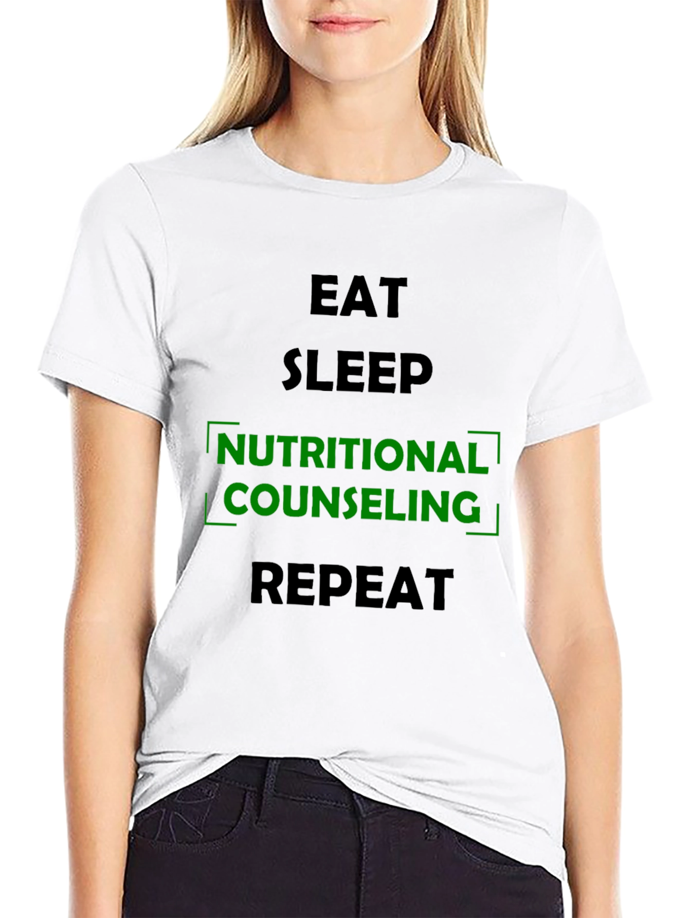 Nutritional Counseling T-Shirt - Eat Sleep Repeat