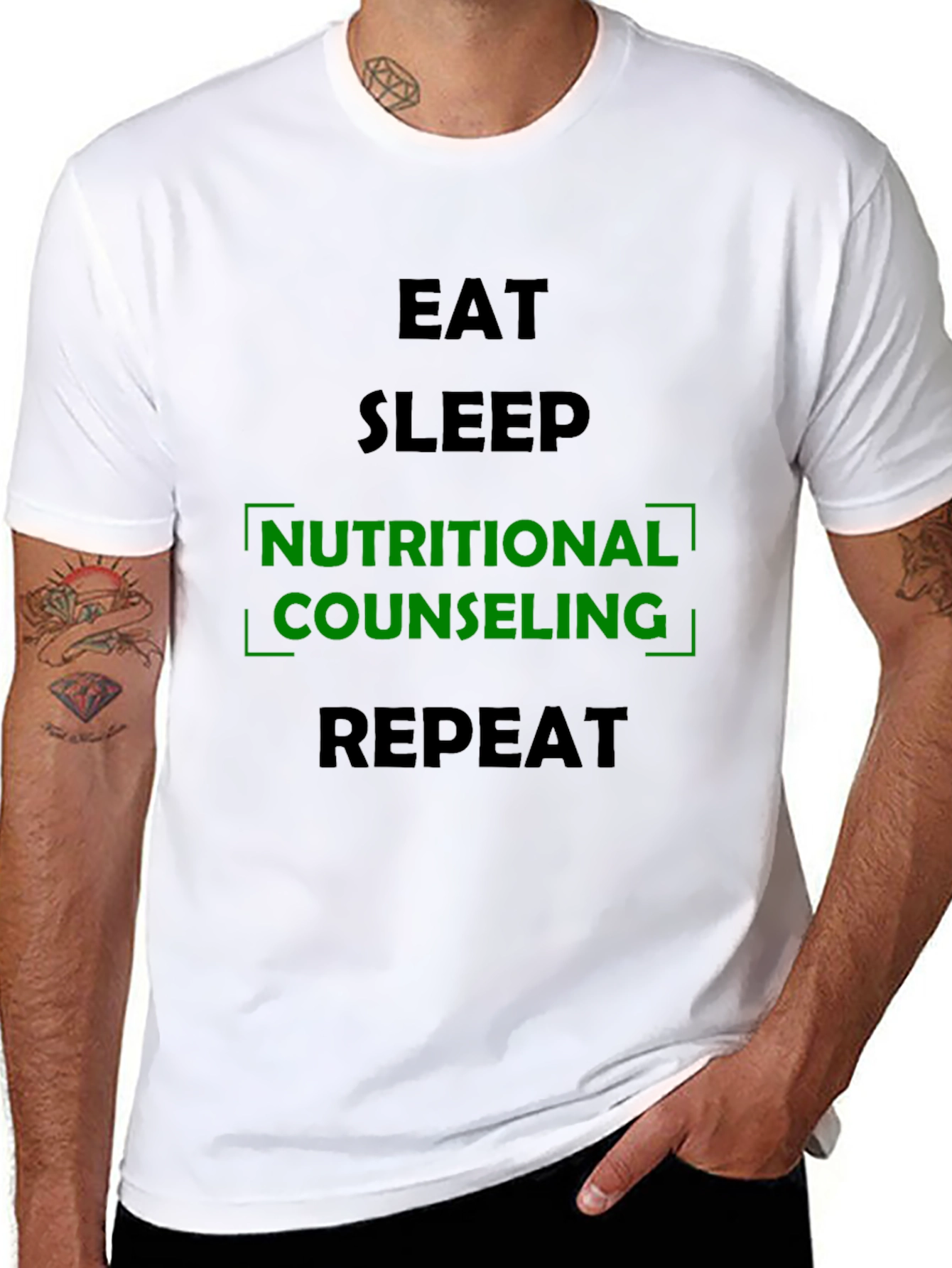 Nutritional Counseling T-Shirt - Eat Sleep Repeat