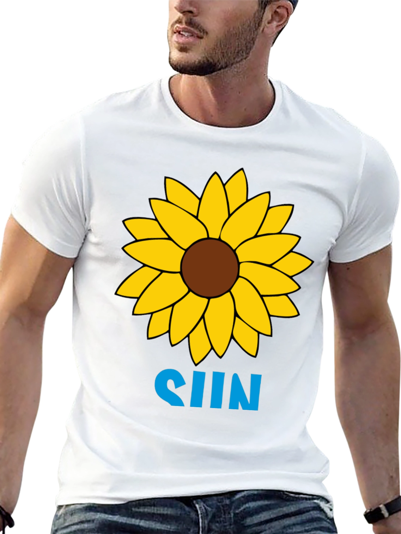 Sunflower Graphic T-Shirt - Black Cotton Tee