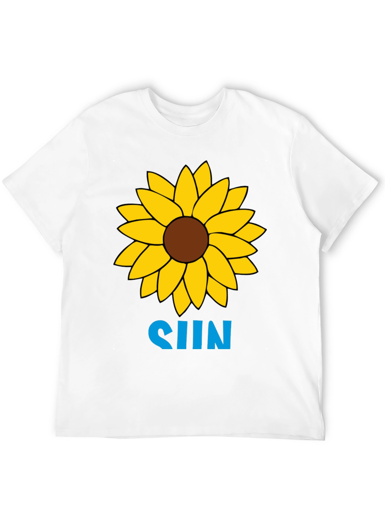 Sunflower Graphic T-Shirt - Black Cotton Tee