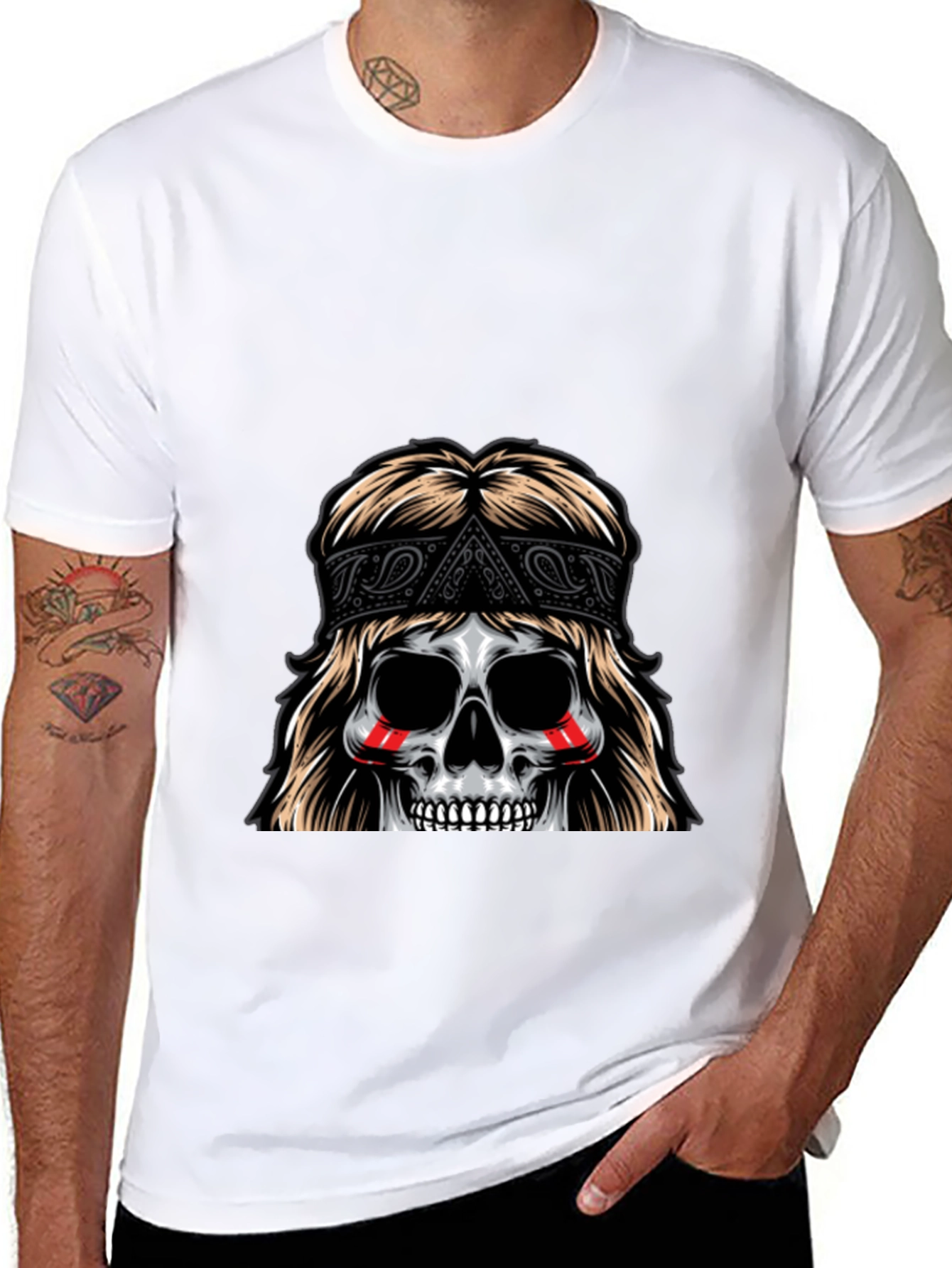 Skull Bandana T-Shirt - Graphic Tee