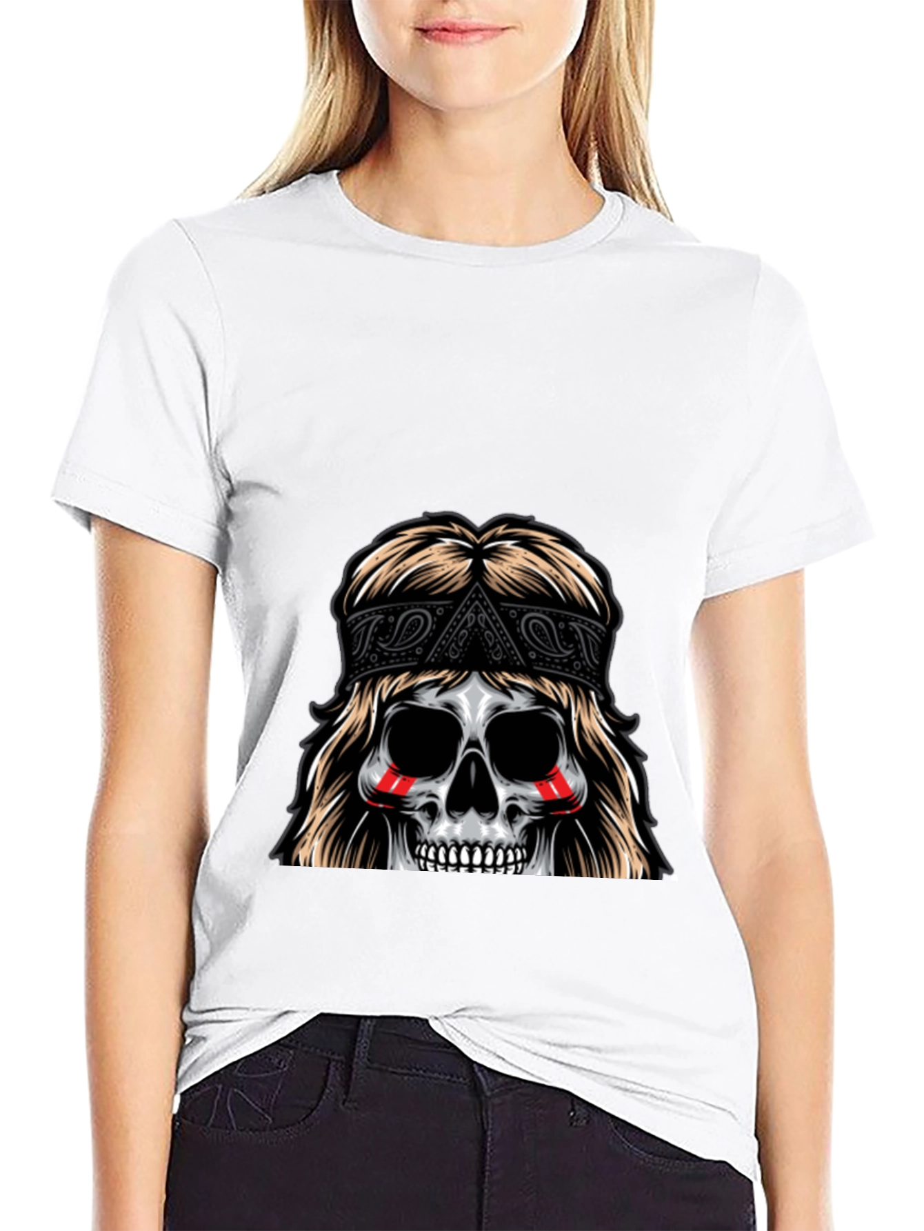 Skull Bandana T-Shirt - Graphic Tee
