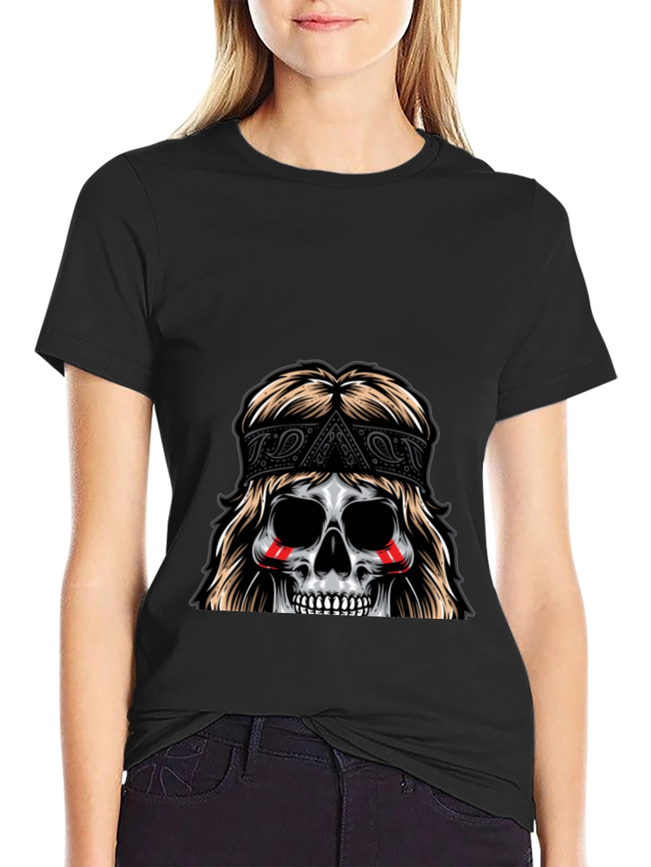 Skull Bandana T-Shirt - Graphic Tee