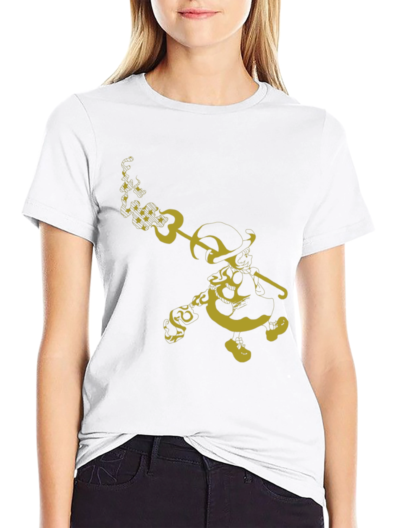 Unique Graphic T-Shirt - Yellow Cartoon Character