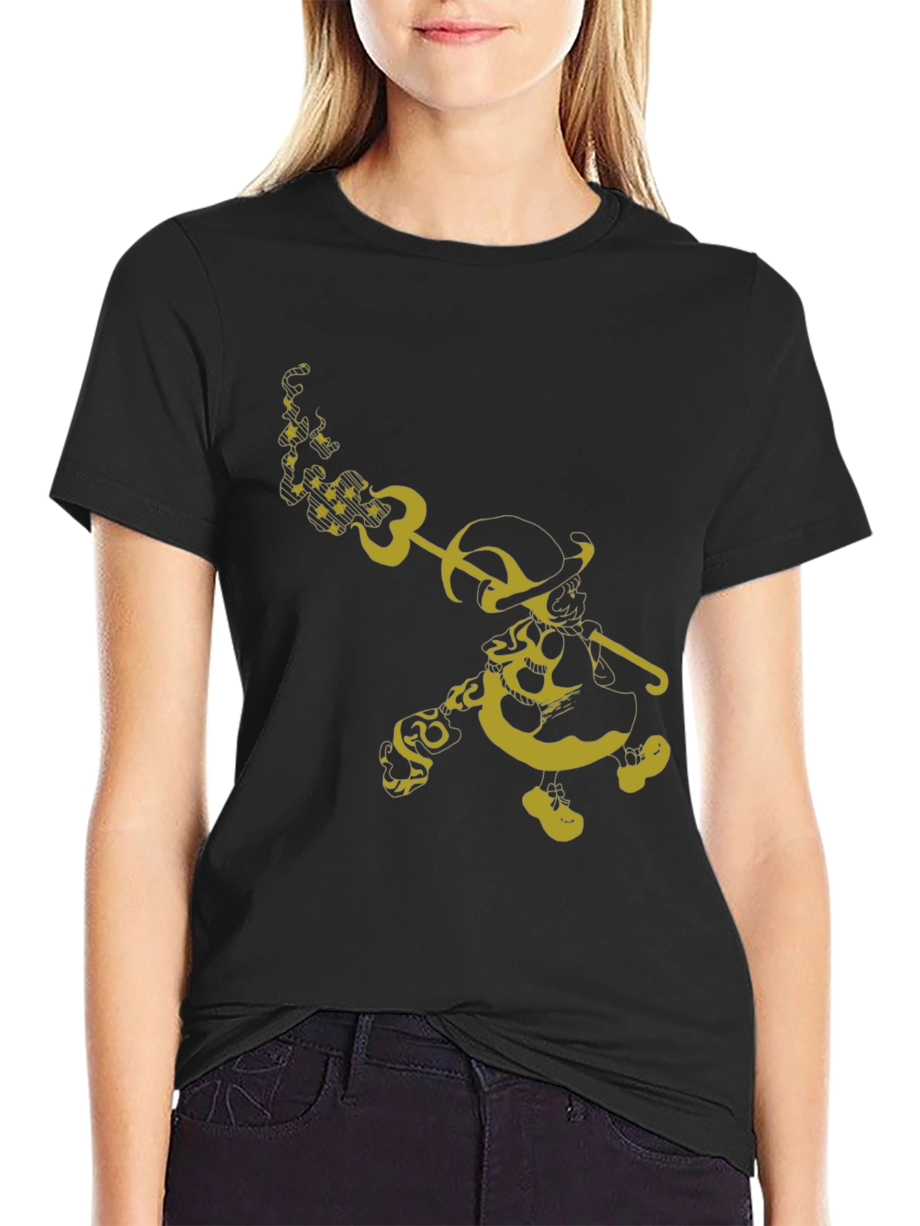 Unique Graphic T-Shirt - Yellow Cartoon Character
