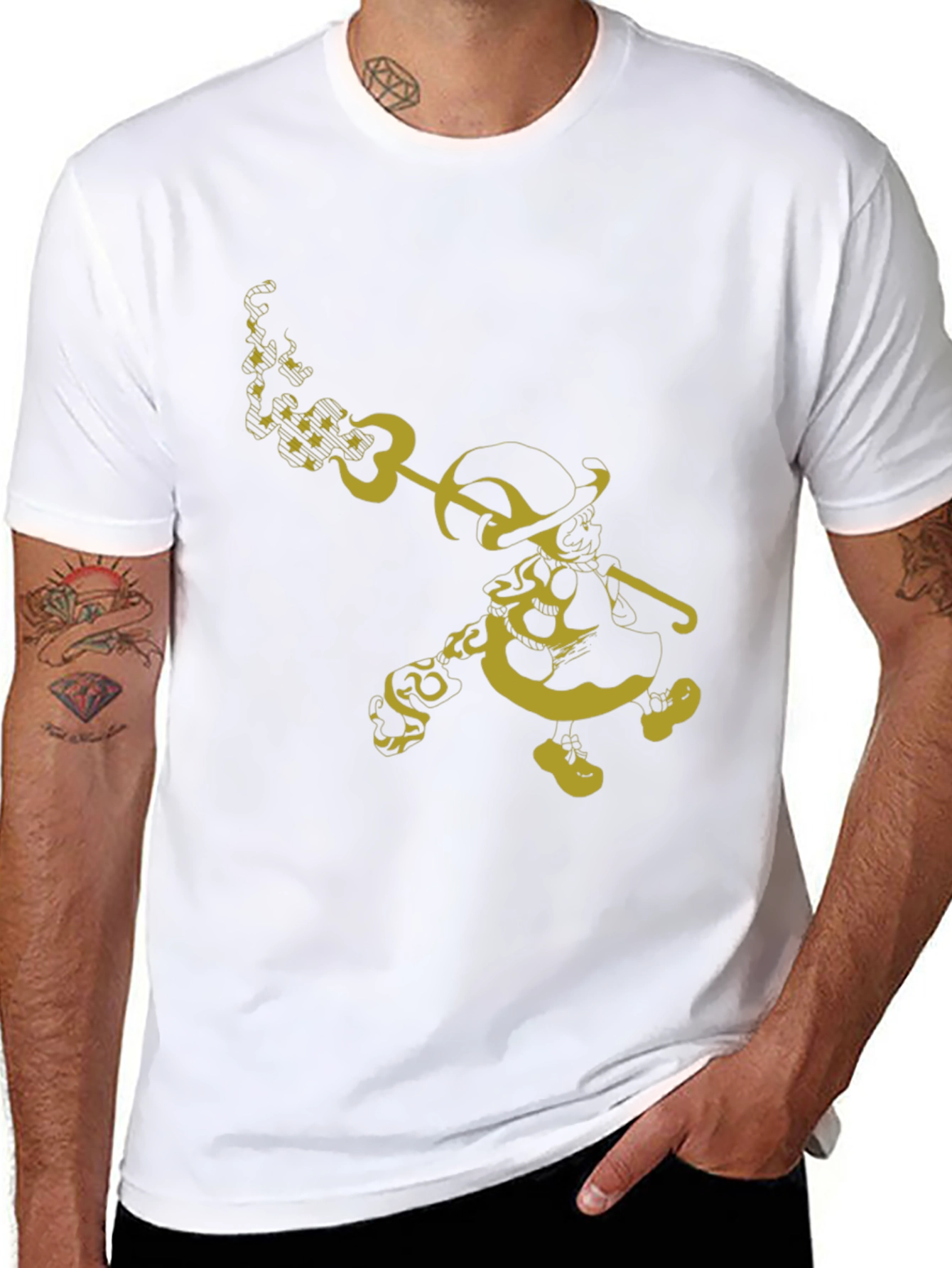 Unique Graphic T-Shirt - Yellow Cartoon Character