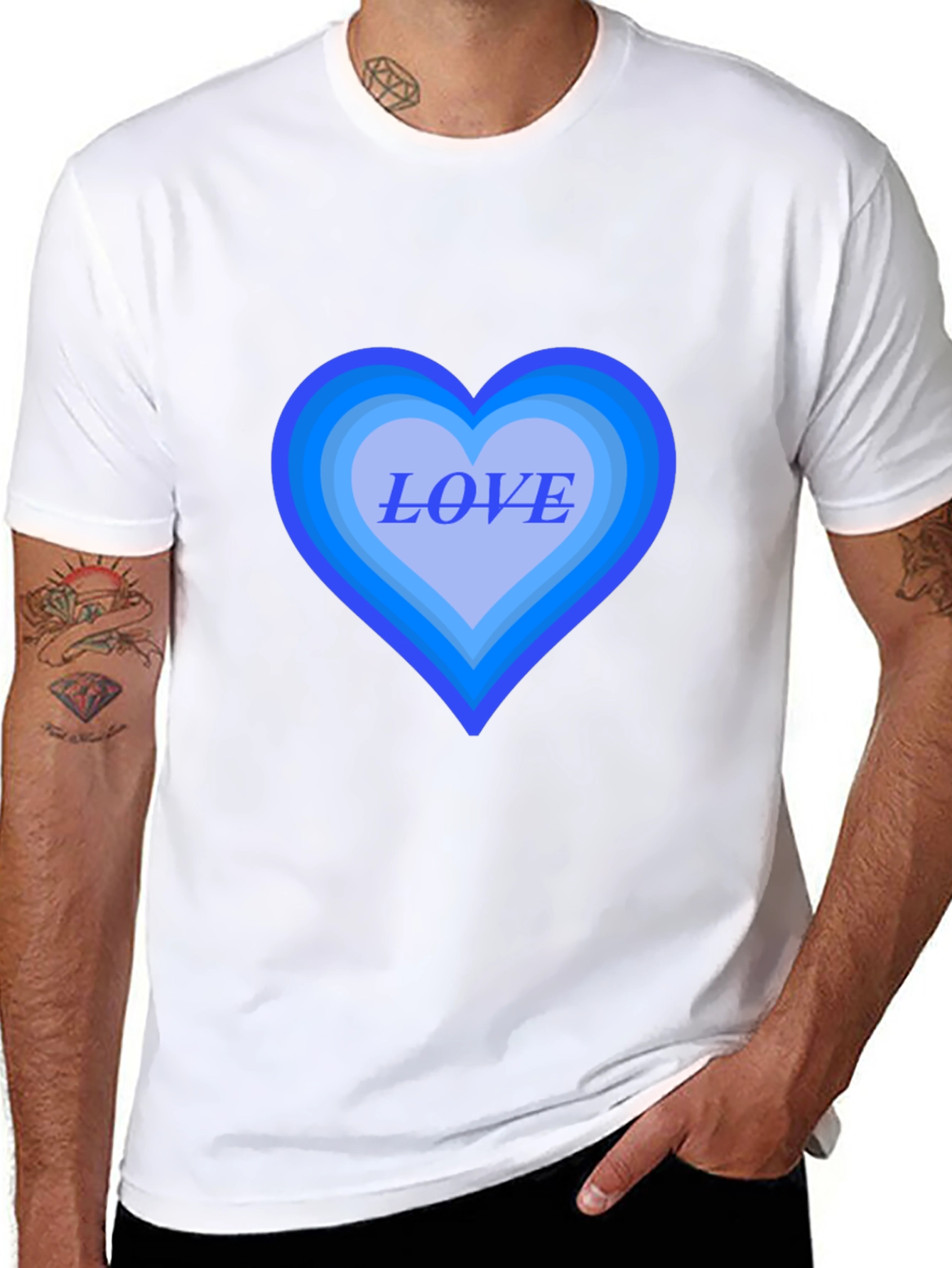 Love Heart Graphic Black T-Shirt - Stylish Casual Tee