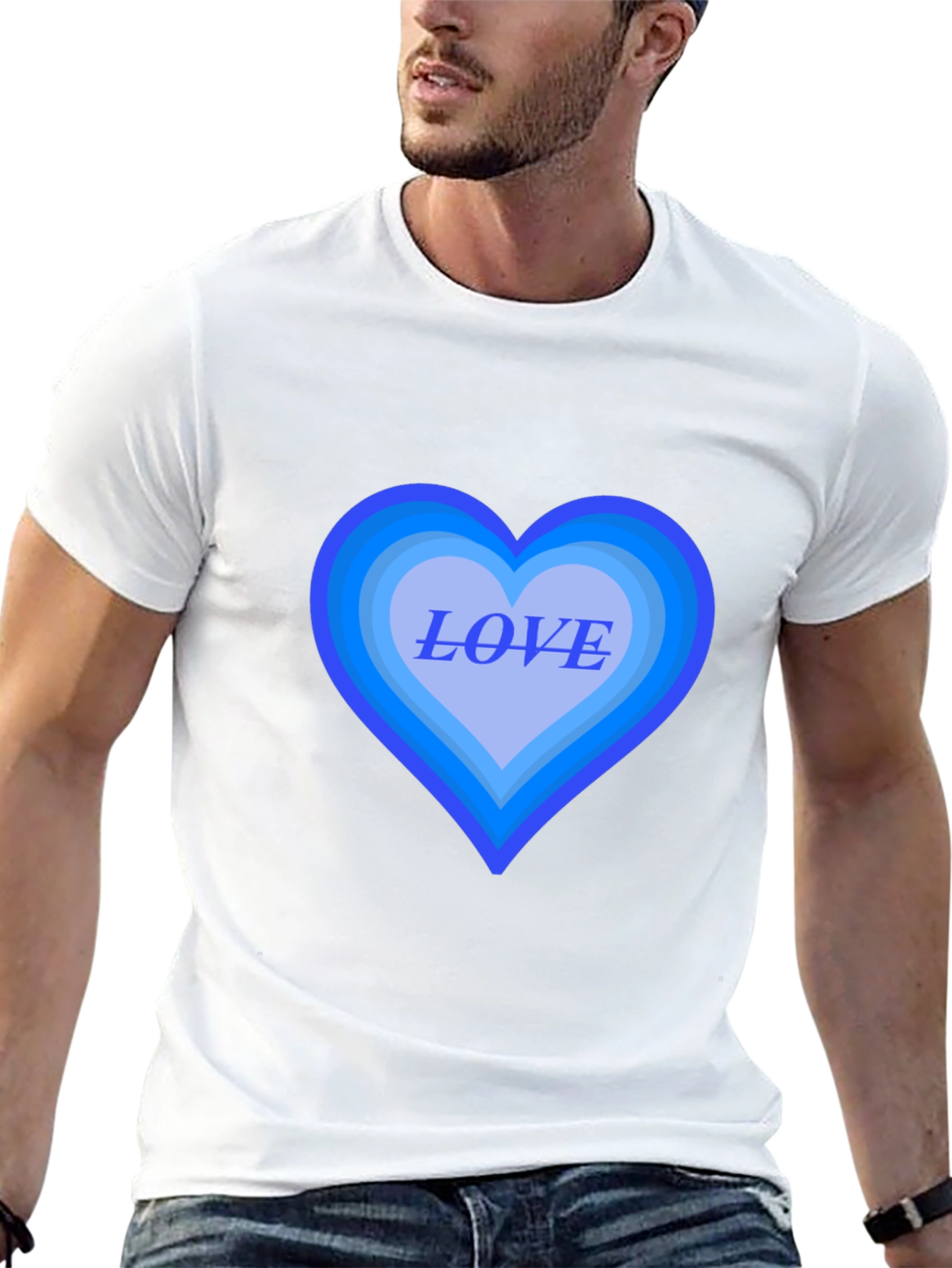 Love Heart Graphic Black T-Shirt - Stylish Casual Tee