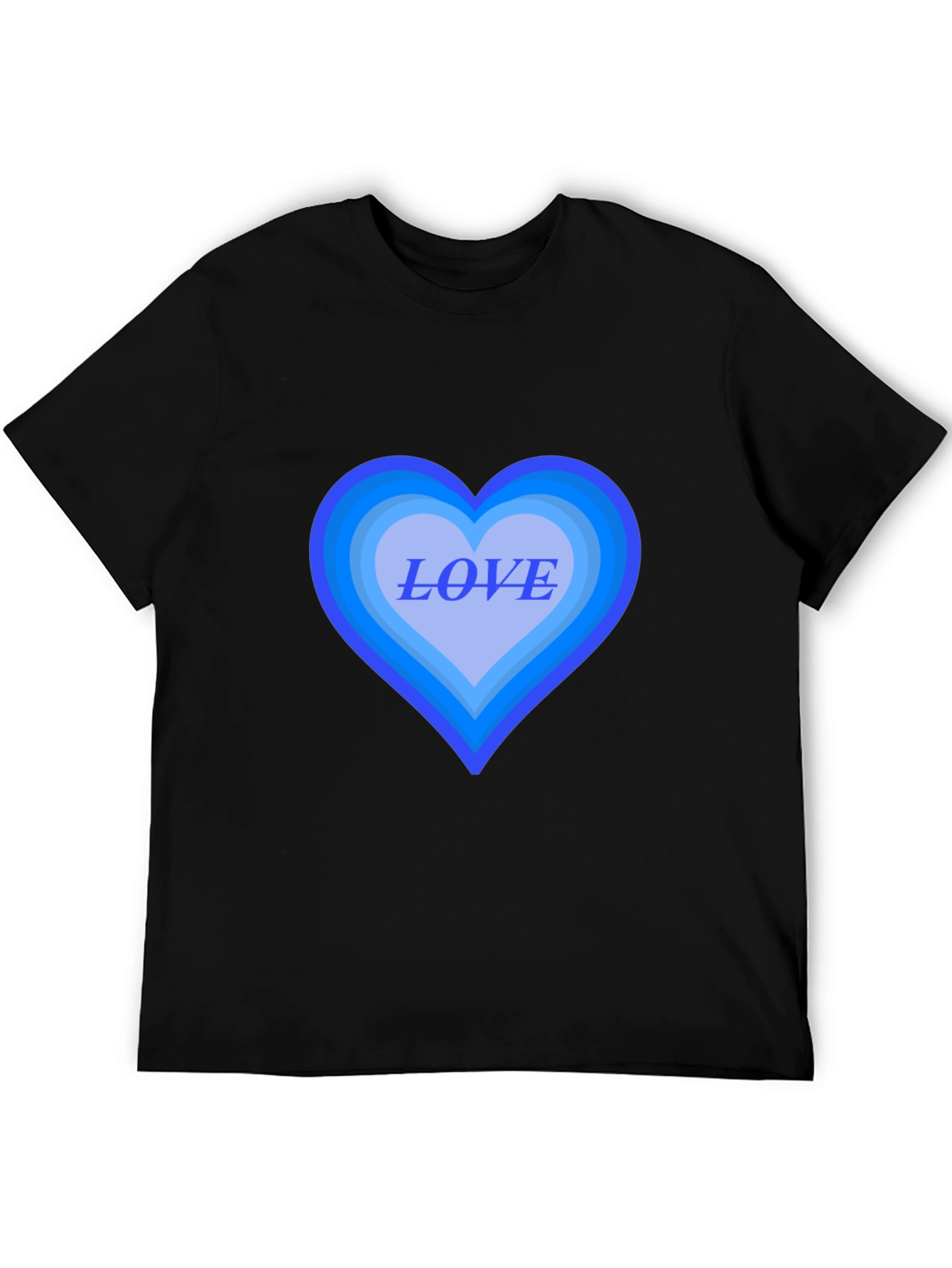 Love Heart Graphic Black T-Shirt - Stylish Casual Tee