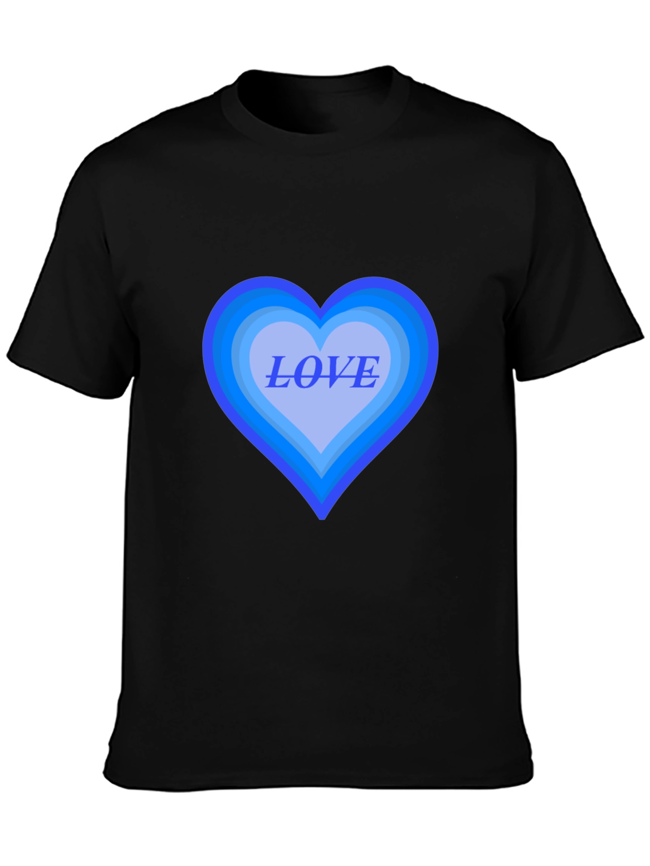 Love Heart Graphic Black T-Shirt - Stylish Casual Tee