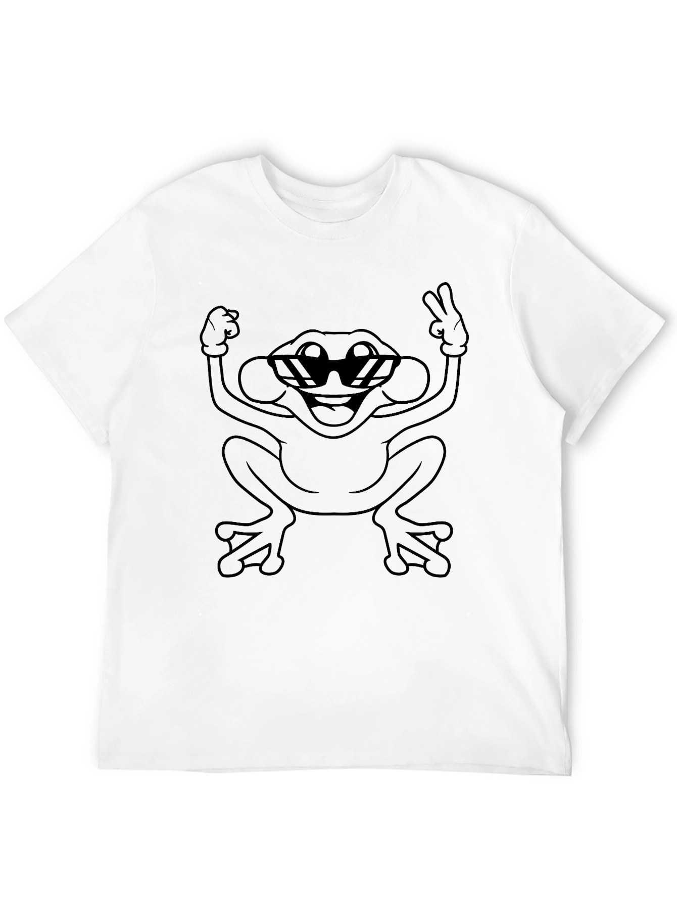 Cool Frog Graphic Tee - Peace Out Style