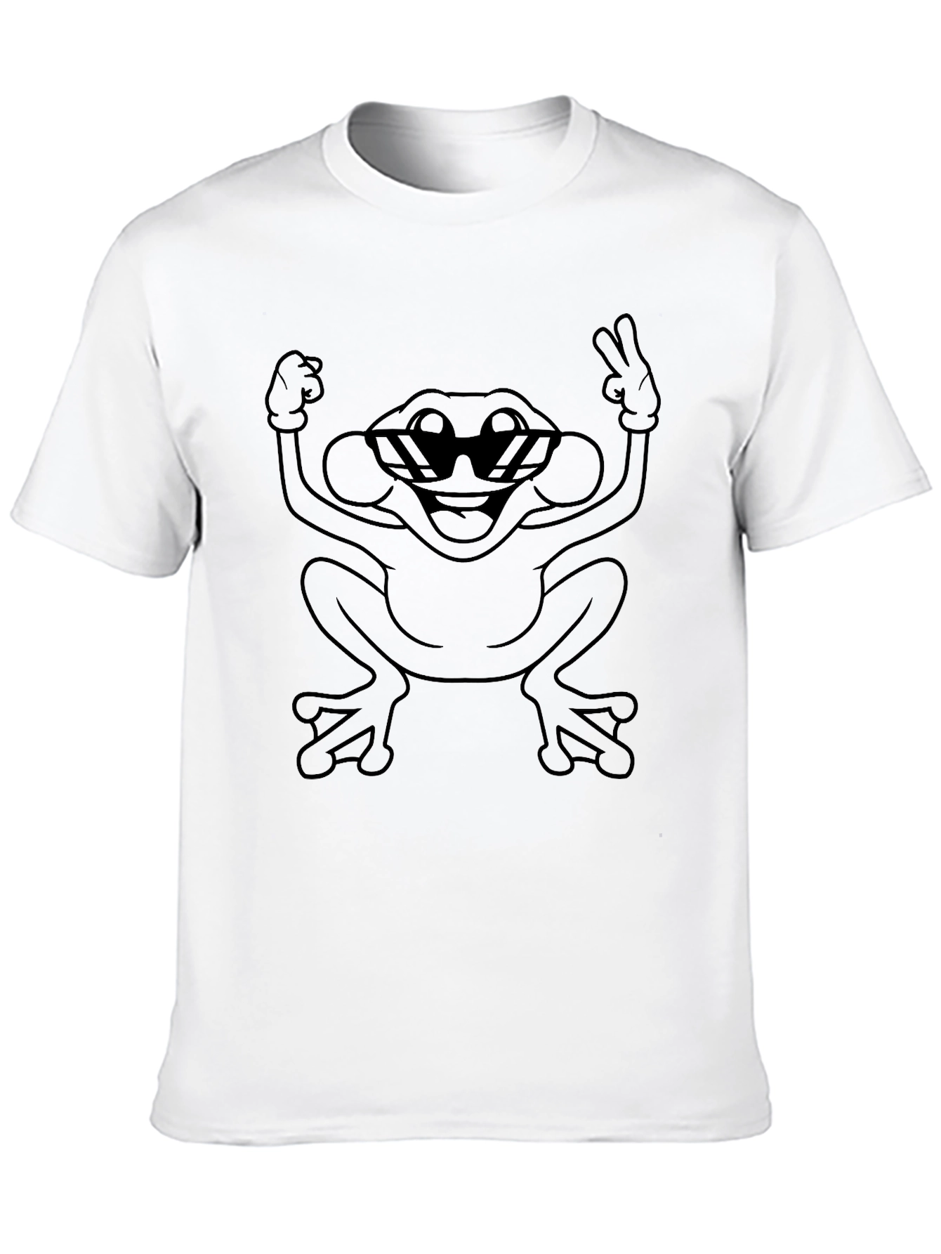 Cool Frog Graphic Tee - Peace Out Style