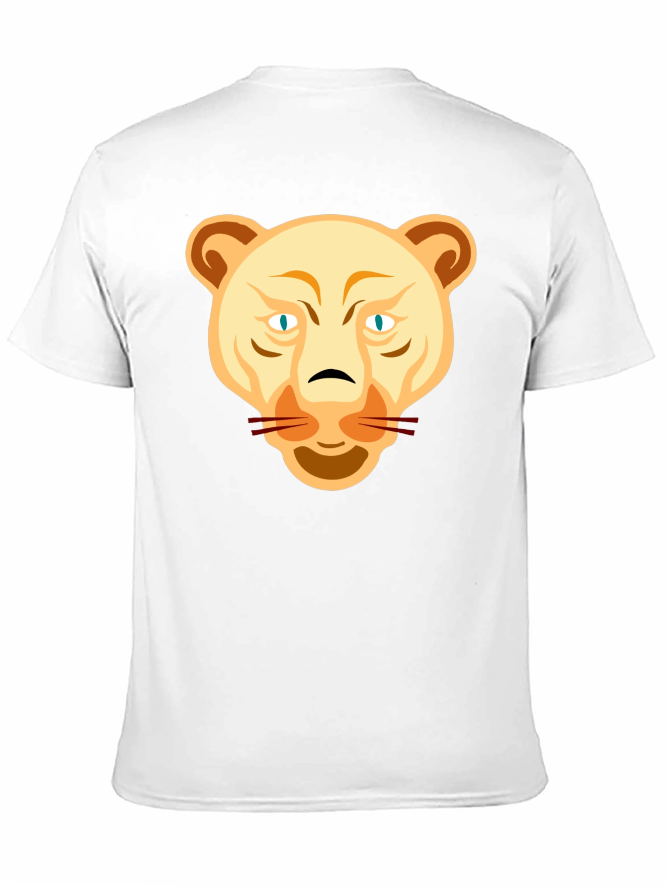 Lion Head Graphic Tee - Black Cotton T-Shirt