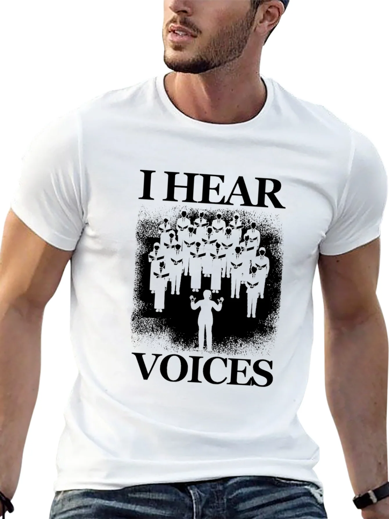 I Hear Voices Graphic Print T-Shirt