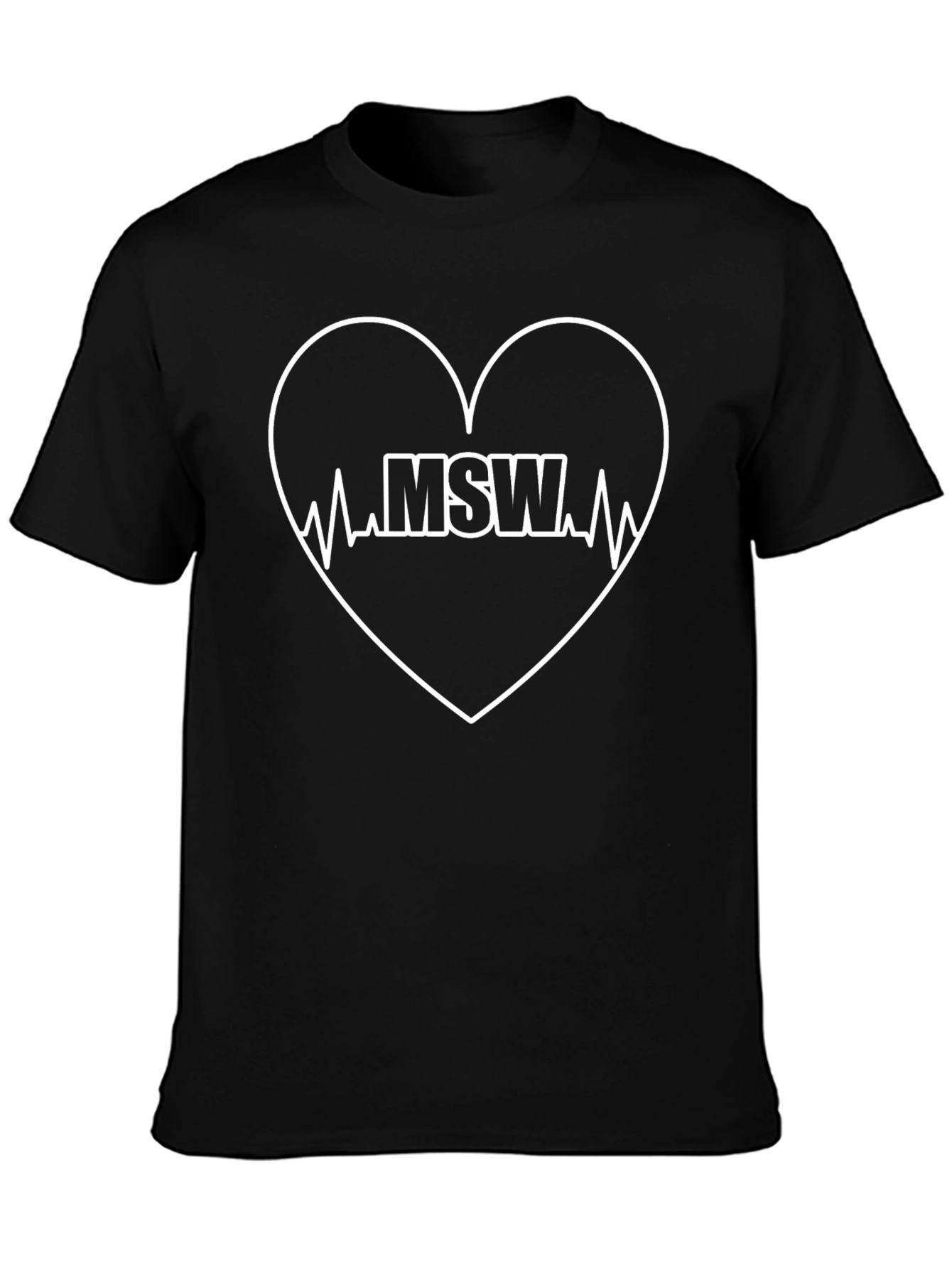 MSW Social Work Heartbeat T-Shirt