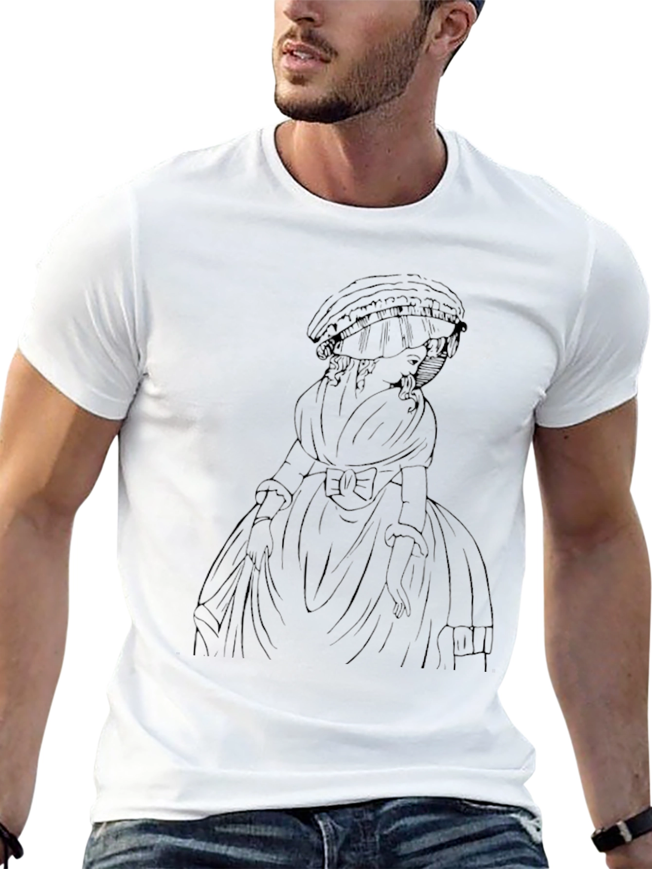 Regency Era Lady Graphic Black Tee
