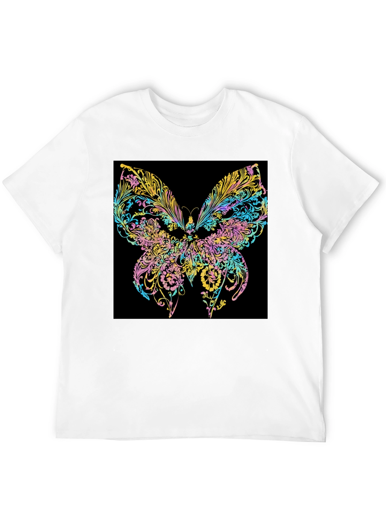 Butterfly Art Black T-Shirt