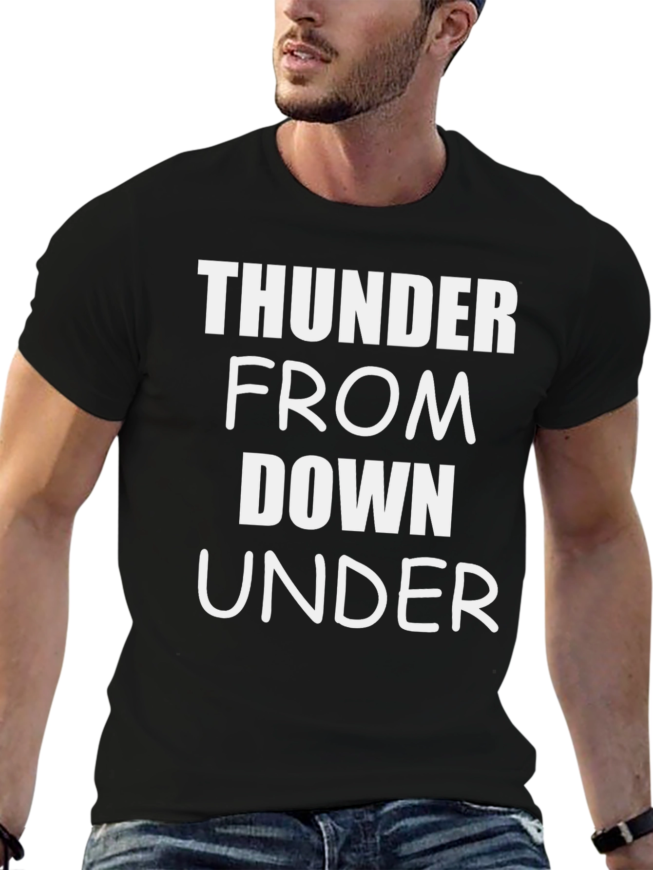 Thunder From Down Under Black Graphic Tee