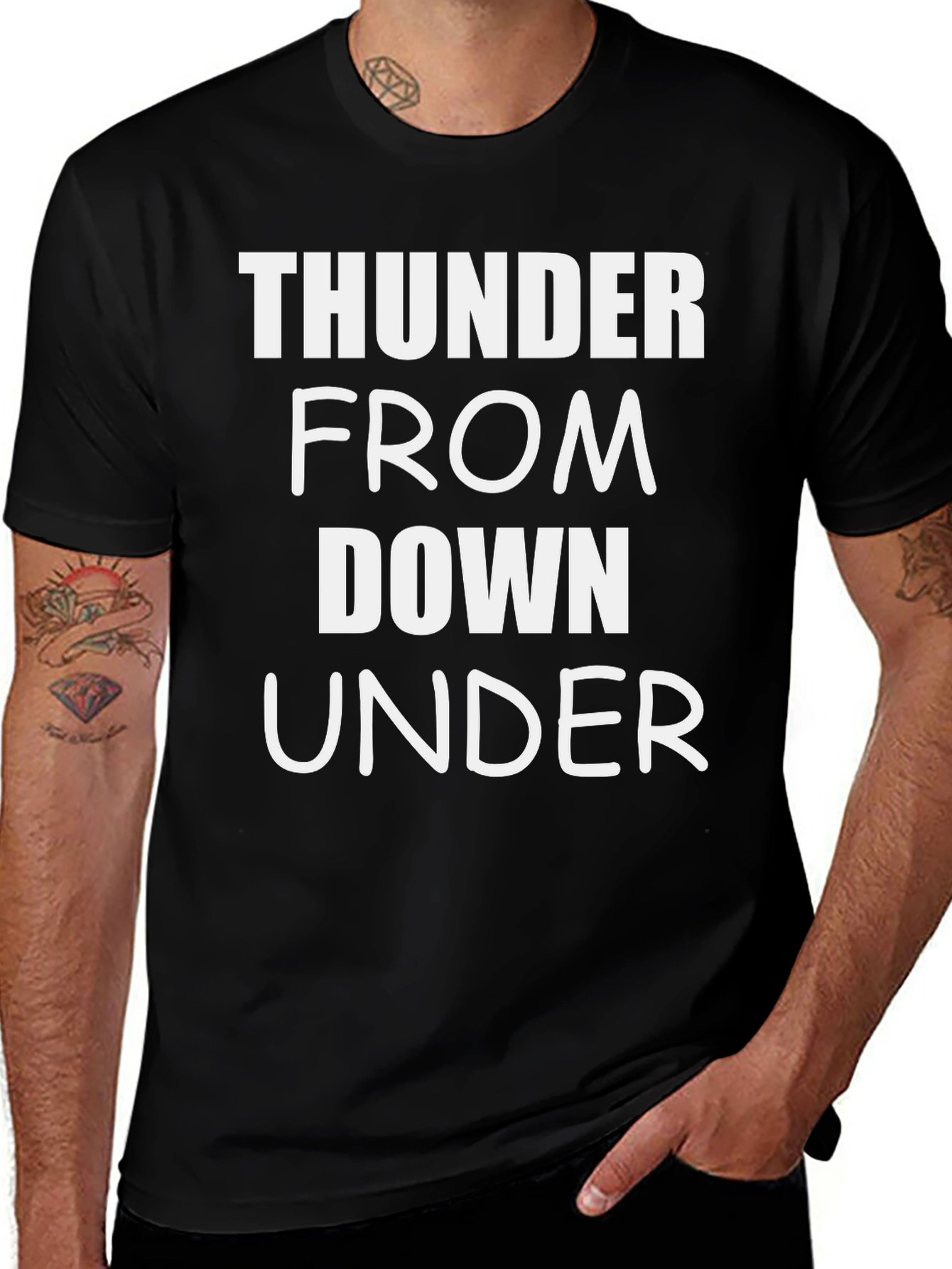 Thunder From Down Under Black Graphic Tee