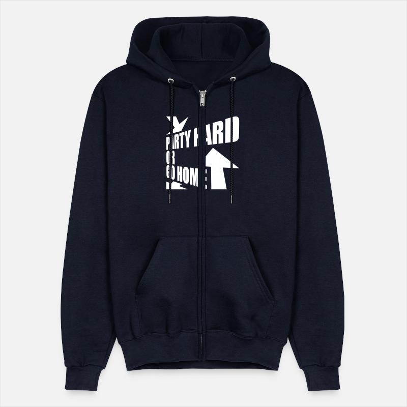 Party Hard Or Go Home Arrows Cool Logo Text Slogan