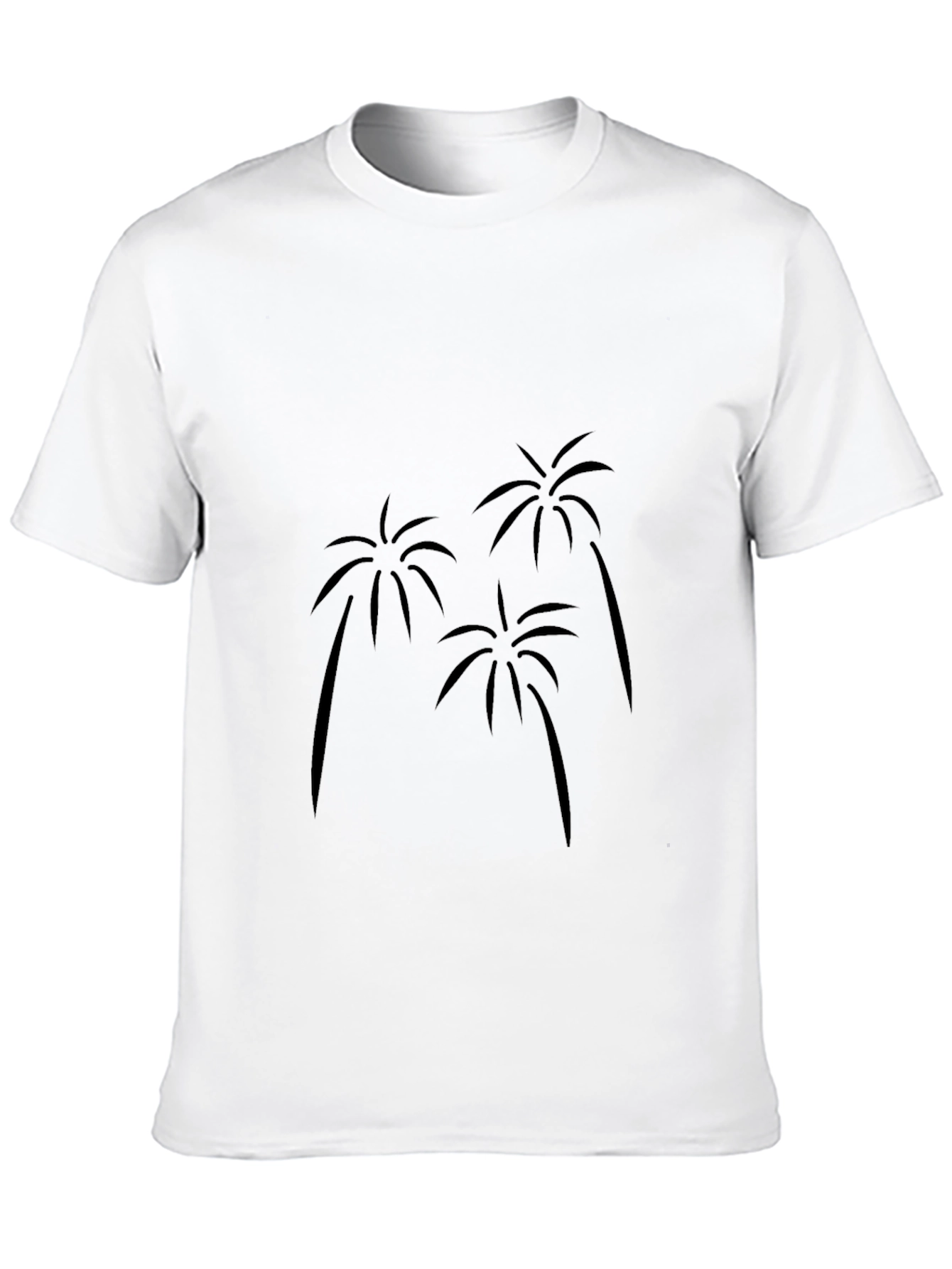 Tropical Palm Tree Graphic Black T-Shirt