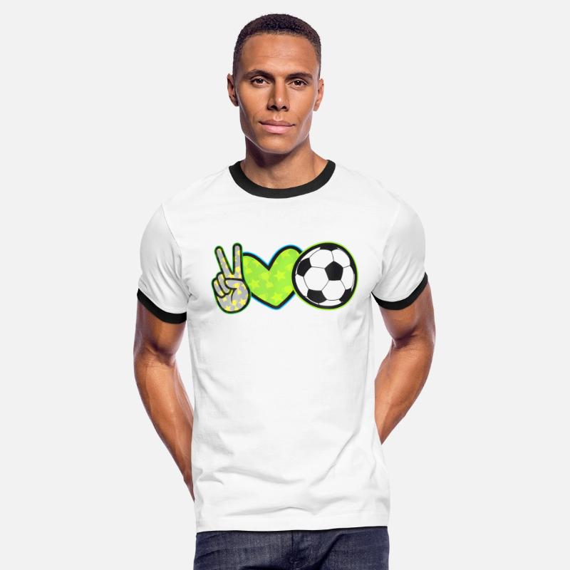Peace Love Soccer Player Cute European Football