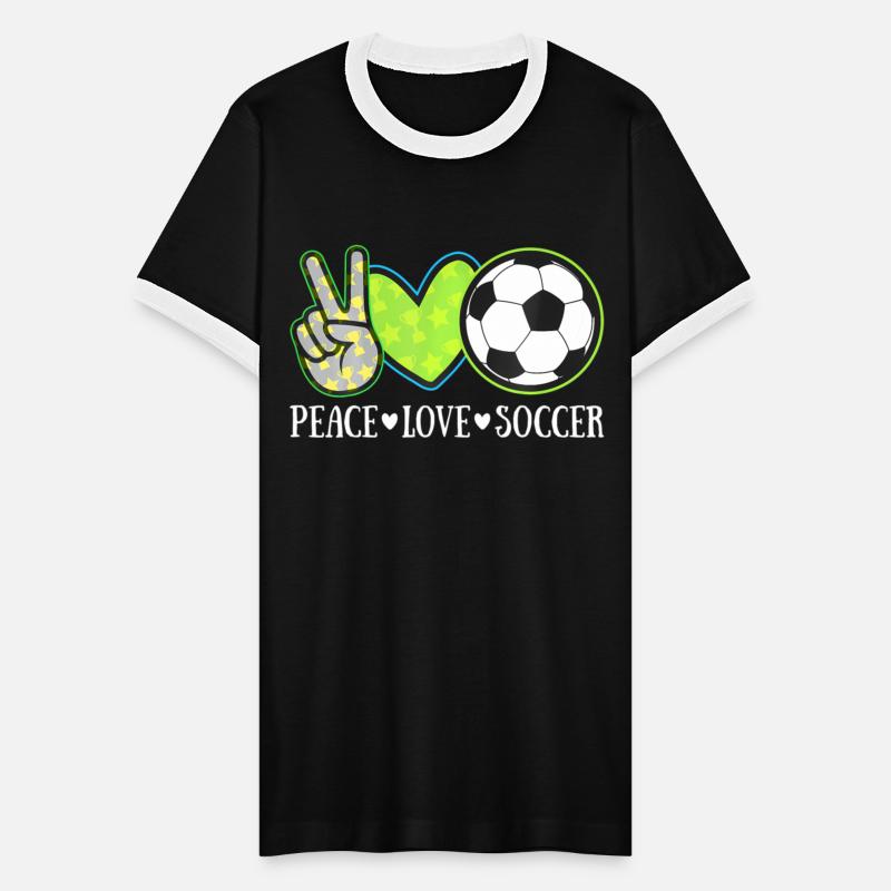 Peace Love Soccer Player Cute European Football