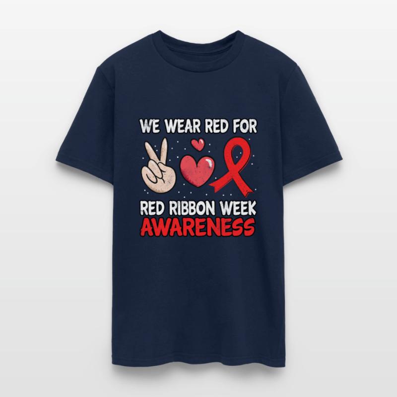 Peace Ribbon Week Awareness Month October Wear Red