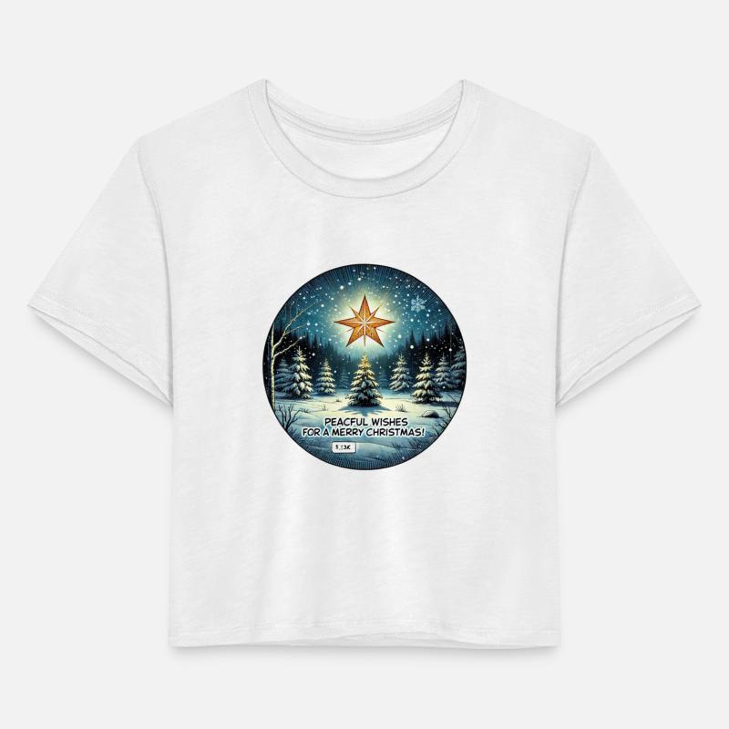 Peaceful Snowy Forest with Christmas Star