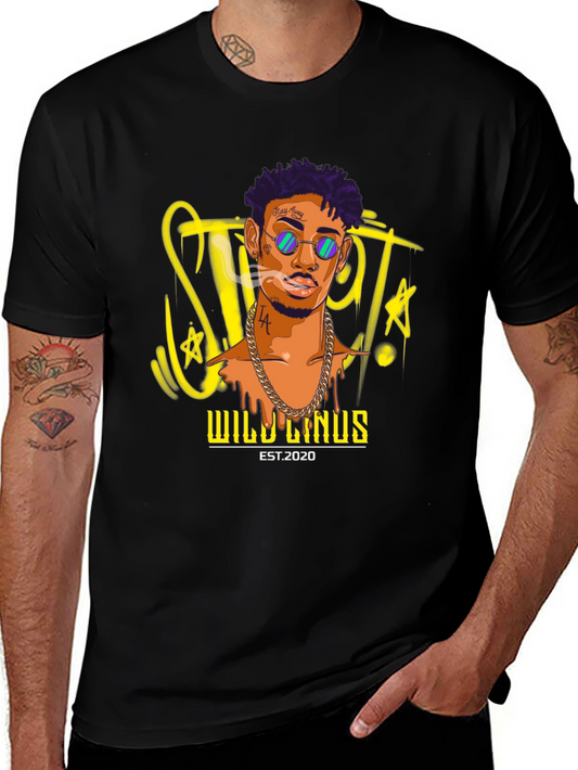Wild Linus Black Graphic T-Shirt