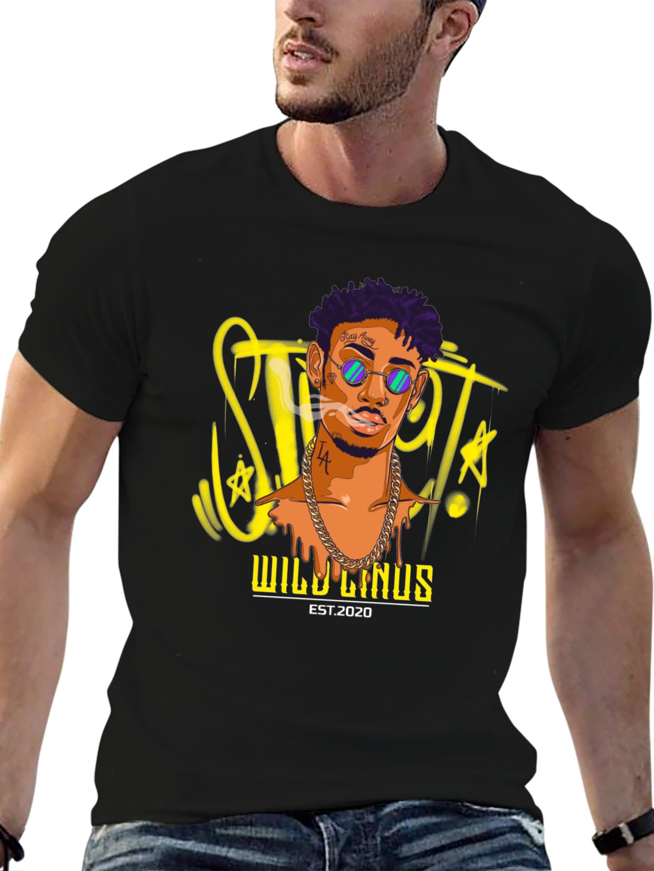 Wild Linus Black Graphic T-Shirt