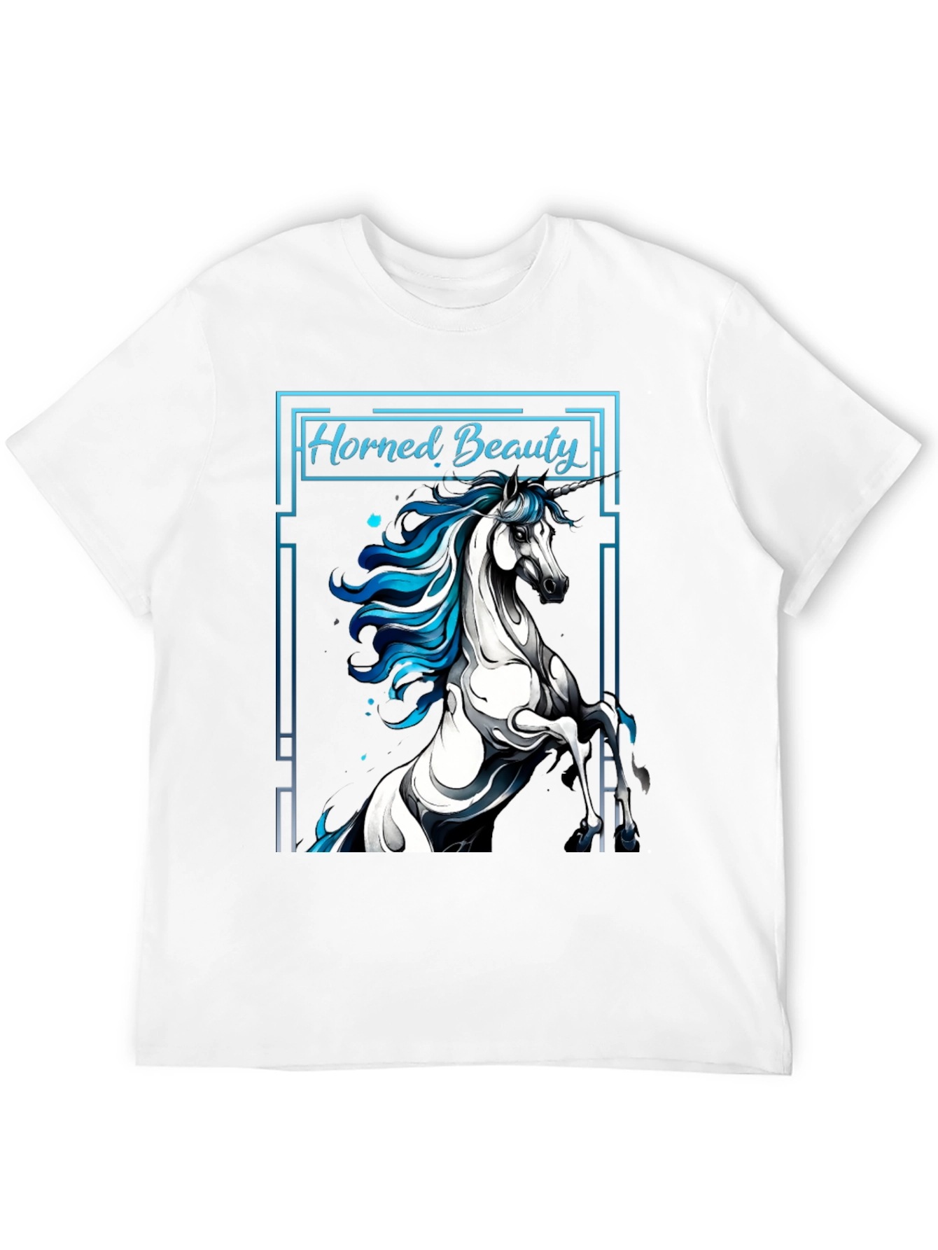 Horned Beauty Graphic Tee - Unisex Black T-Shirt