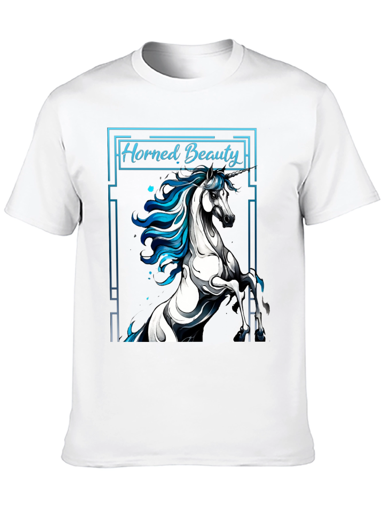 Horned Beauty Graphic Tee - Unisex Black T-Shirt