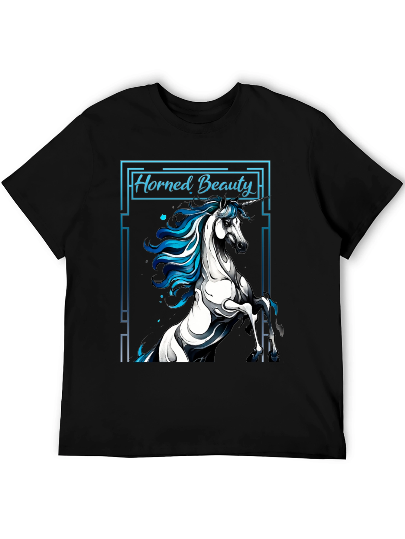Horned Beauty Graphic Tee - Unisex Black T-Shirt