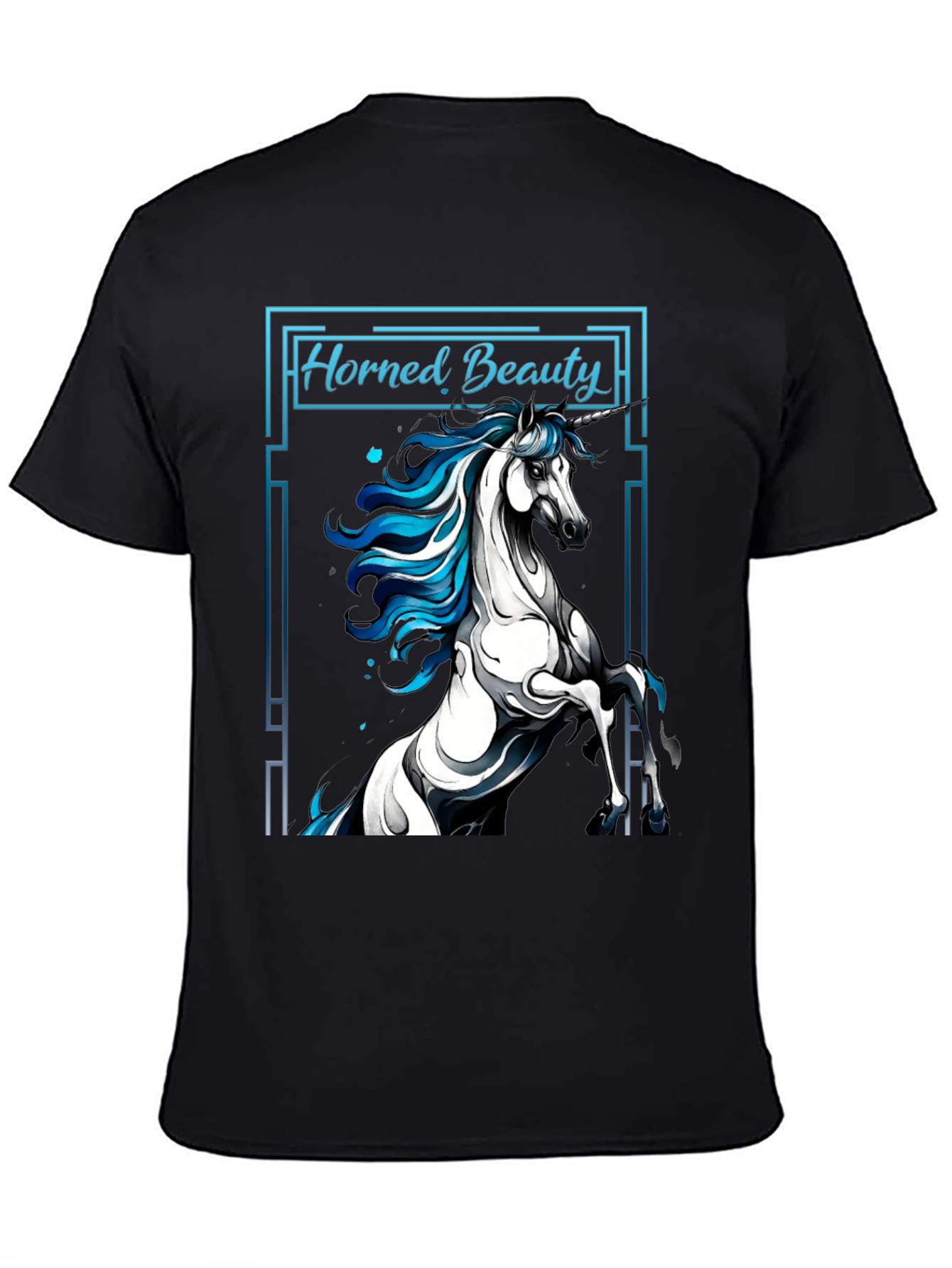 Horned Beauty Graphic Tee - Unisex Black T-Shirt