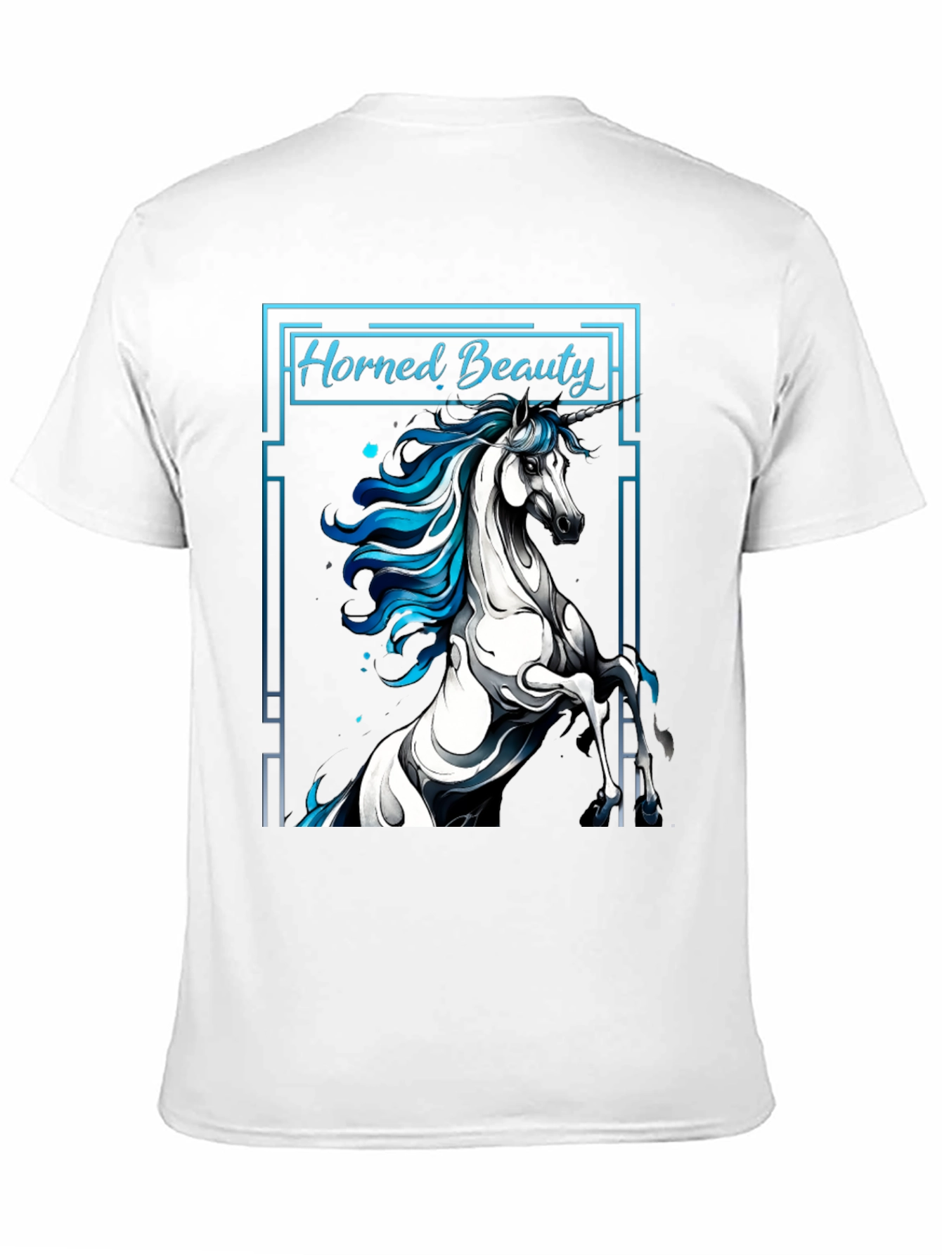 Horned Beauty Graphic Tee - Unisex Black T-Shirt