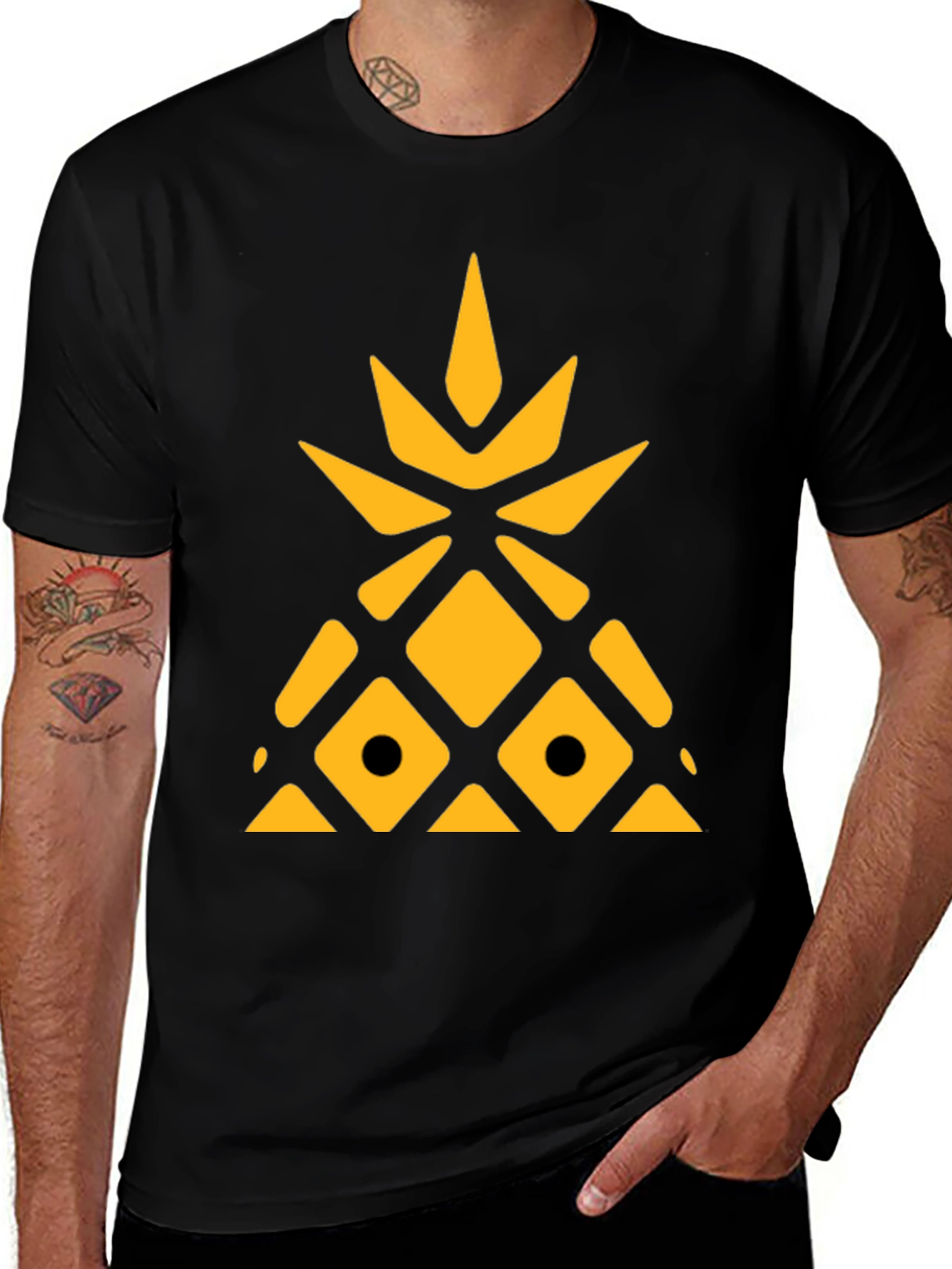 Geometric Pineapple Graphic Tee