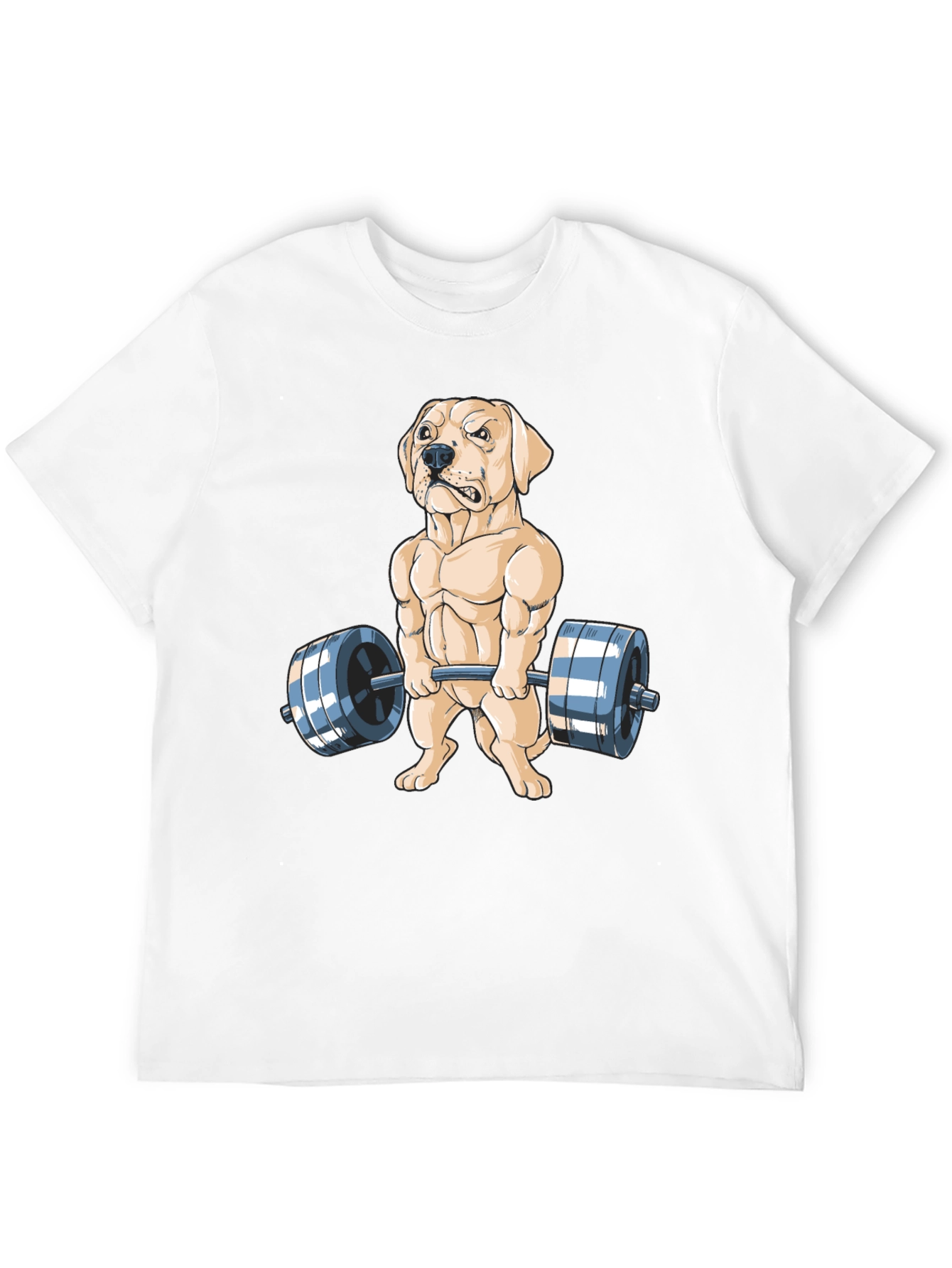 Dog Lifting Weights Graphic Tee