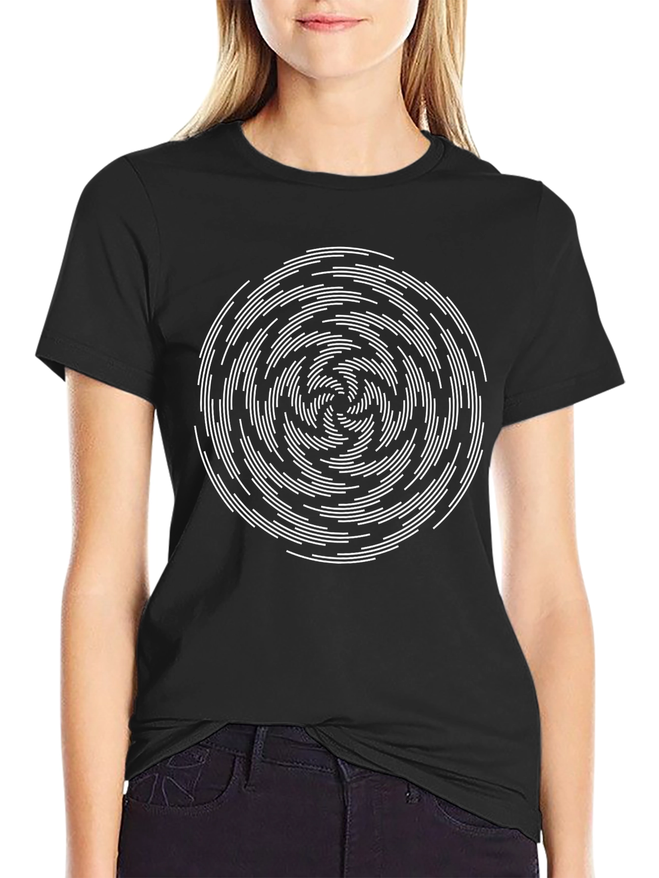 Hypnotic Swirl Graphic Tee - Soft Cotton Blend