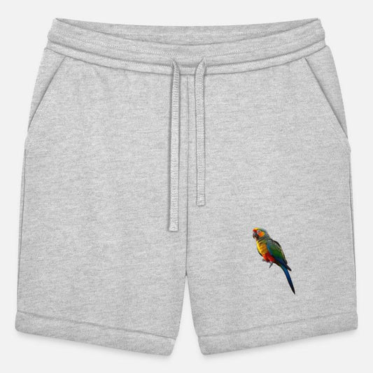 Picture of a parrot colored in bright green, red,